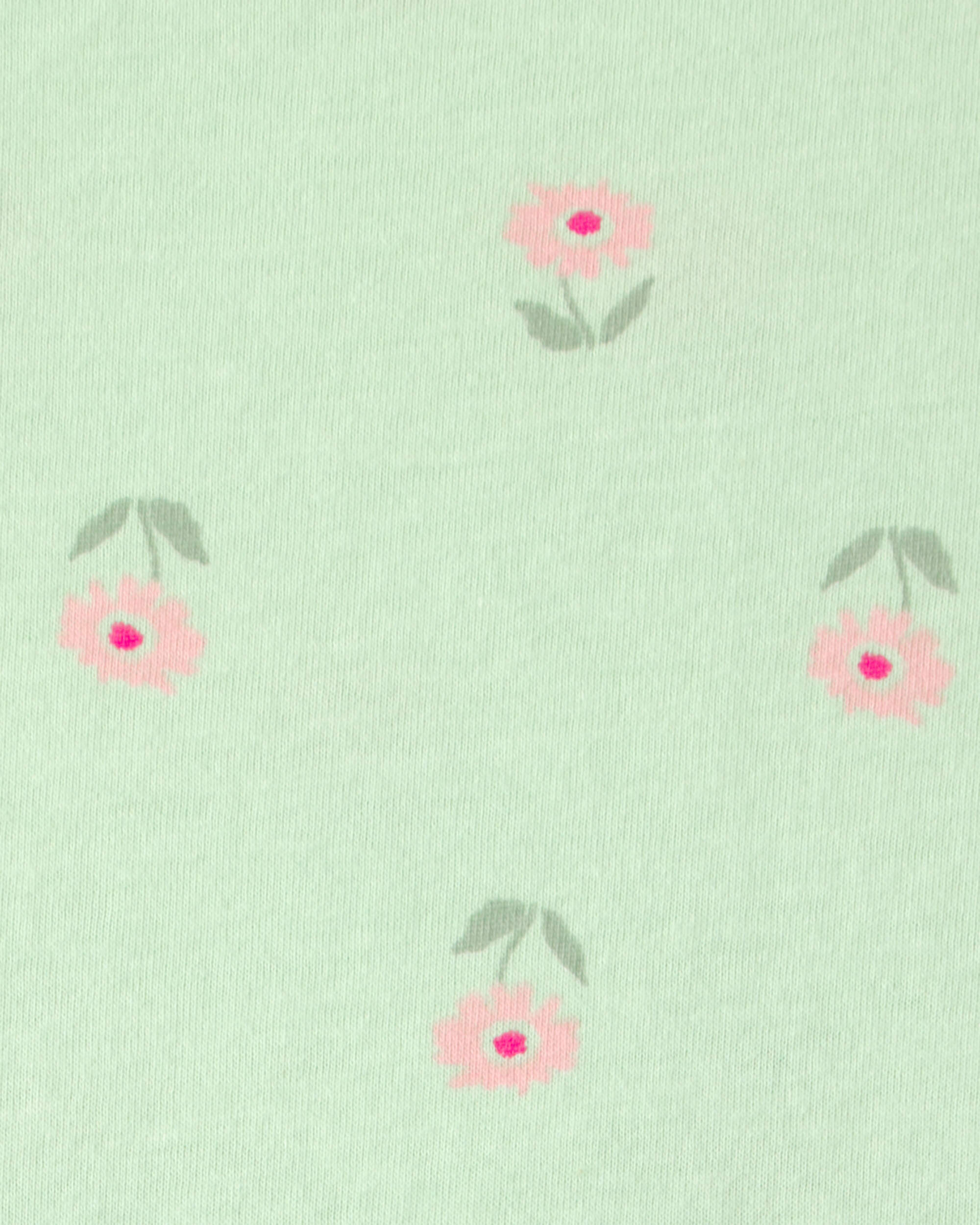 Toddler Girl Floral Short-Sleeve Dress - Green