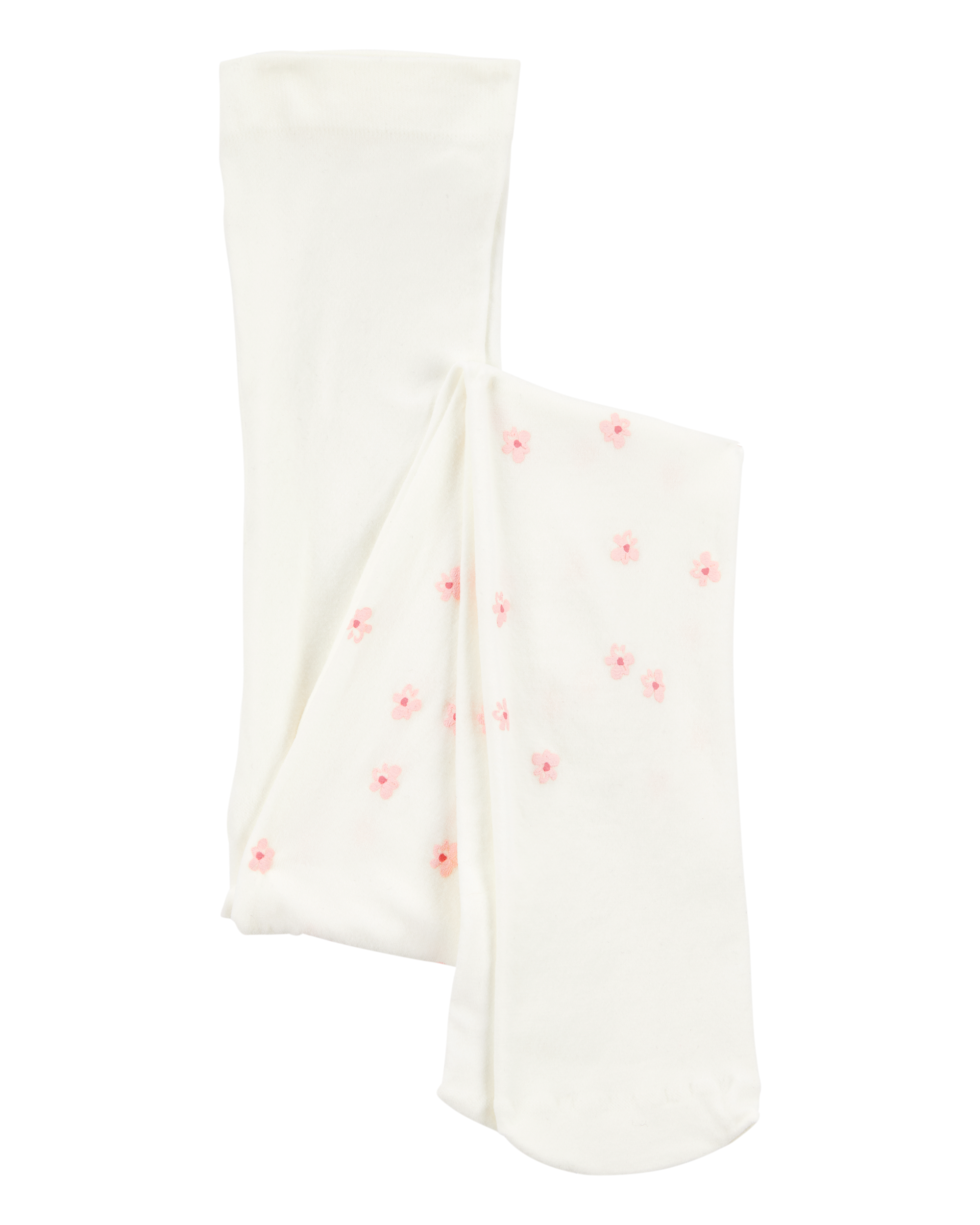 Baby Floral Tights - Cream