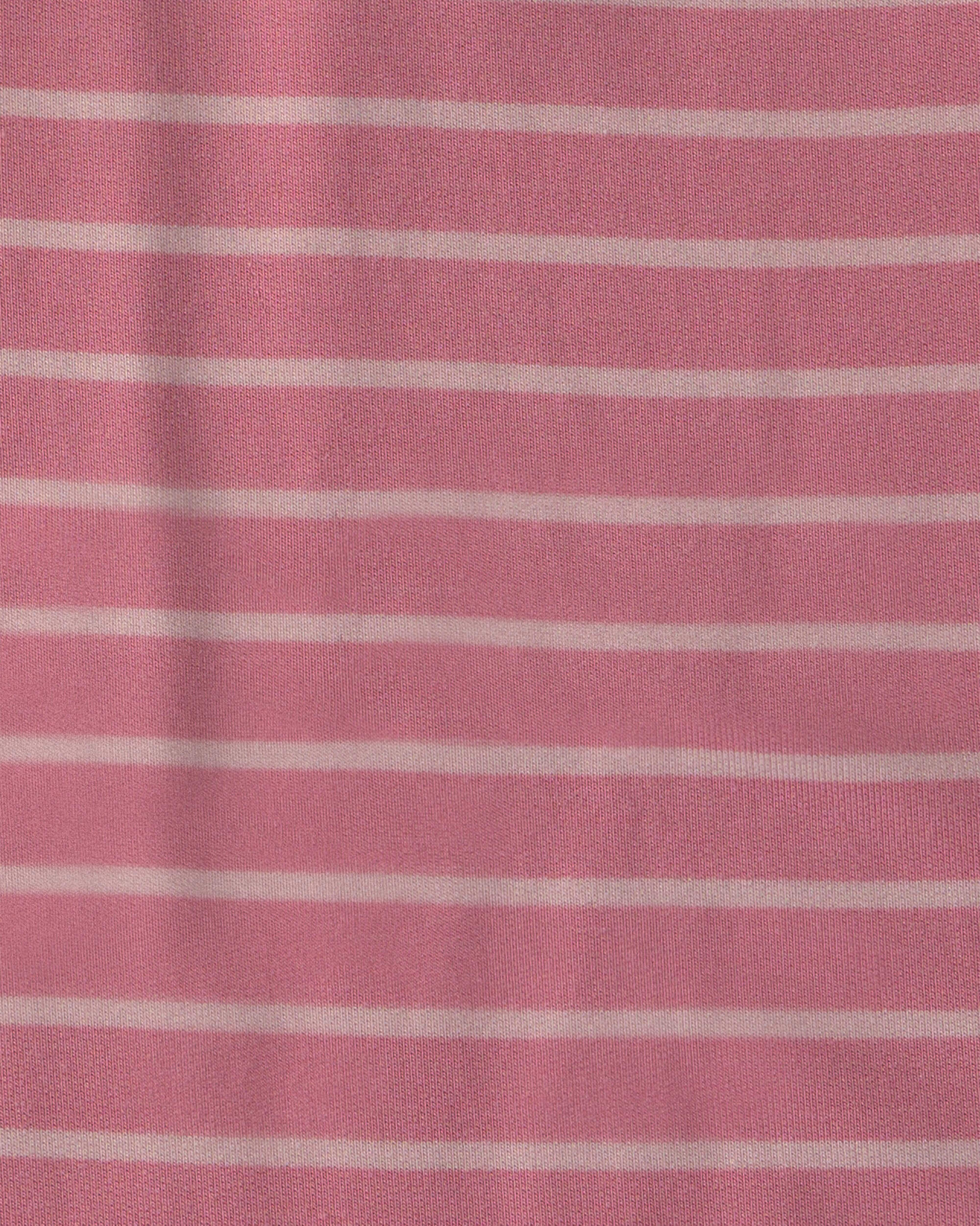 Baby Girl Striped PurelySoft™ Long-Sleeve Jumpsuit - Pink