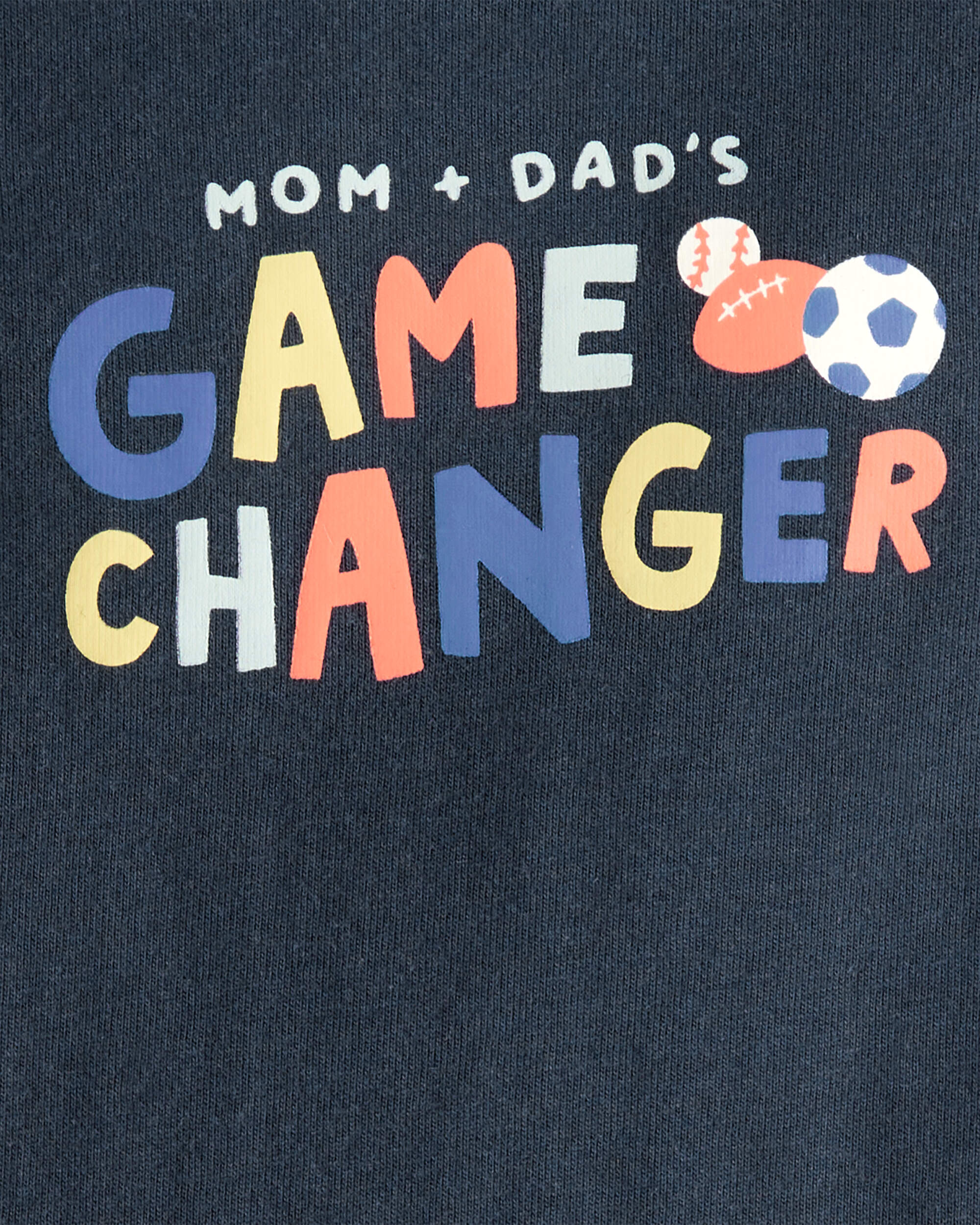 Baby Boy Cotton Long-Sleeve Graphic Bodysuit - Navy Blue