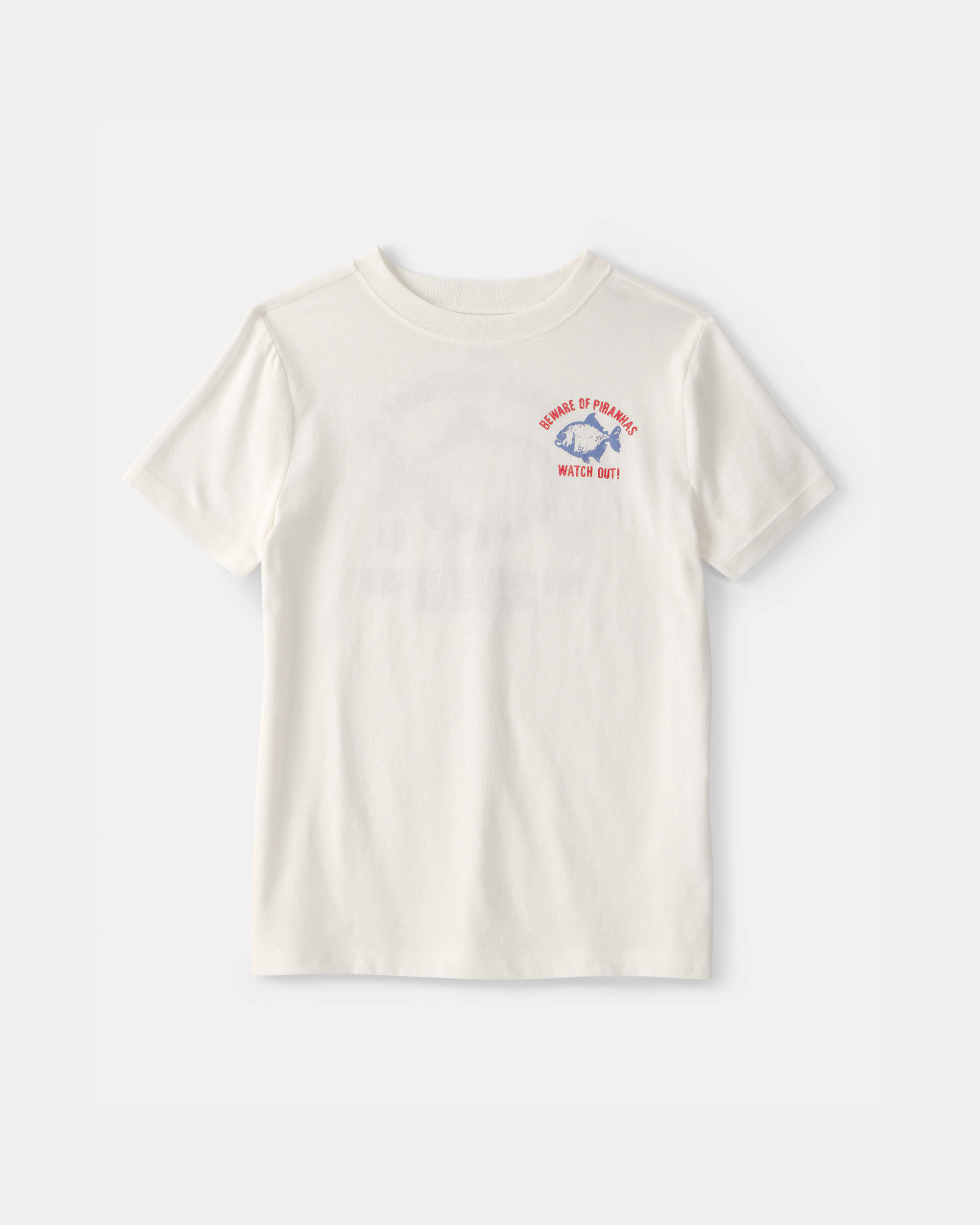 Boys Piranha Graphic Tee - Ivory