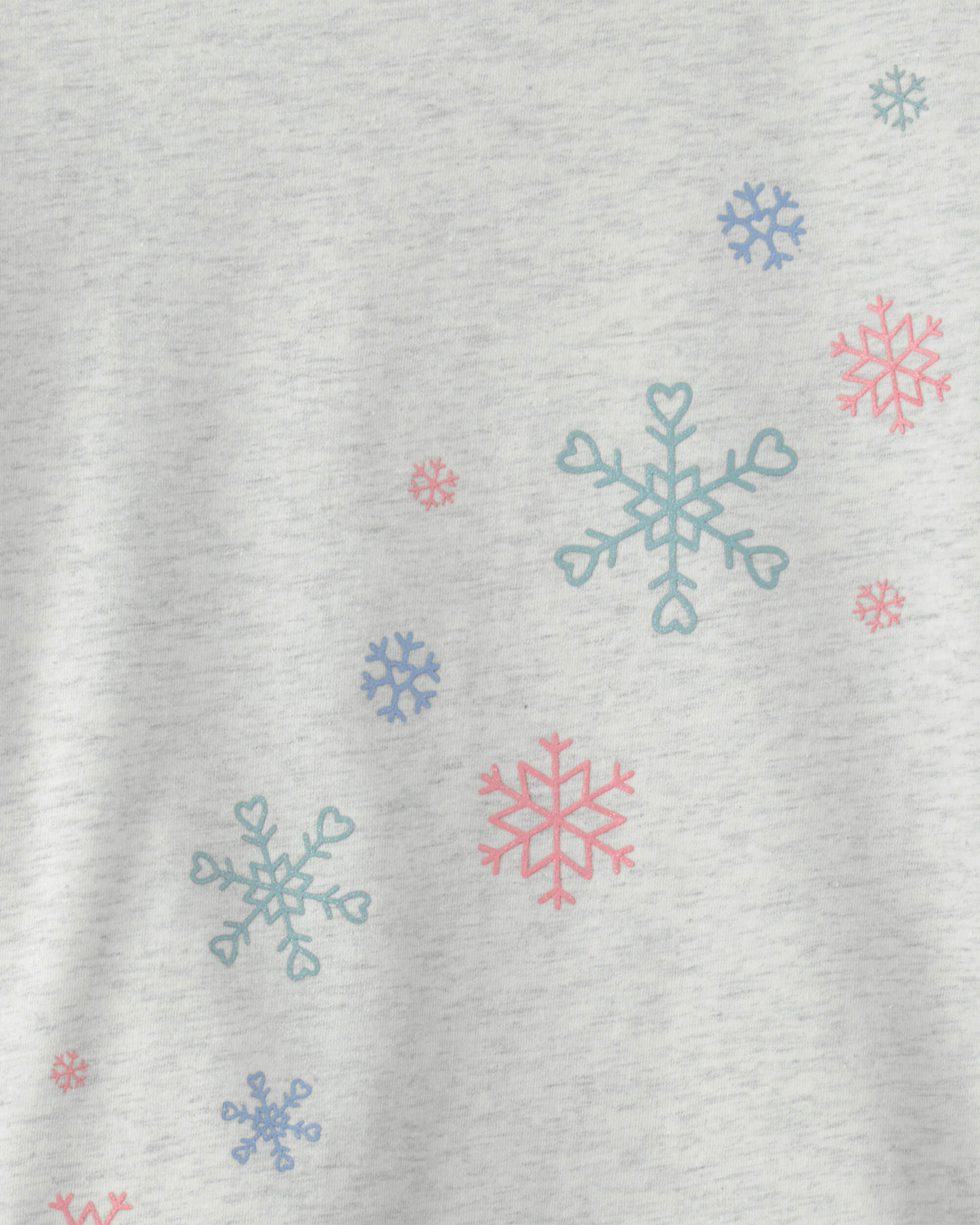 Girls Snowflake Long-Sleeve Graphic Tee - Grey