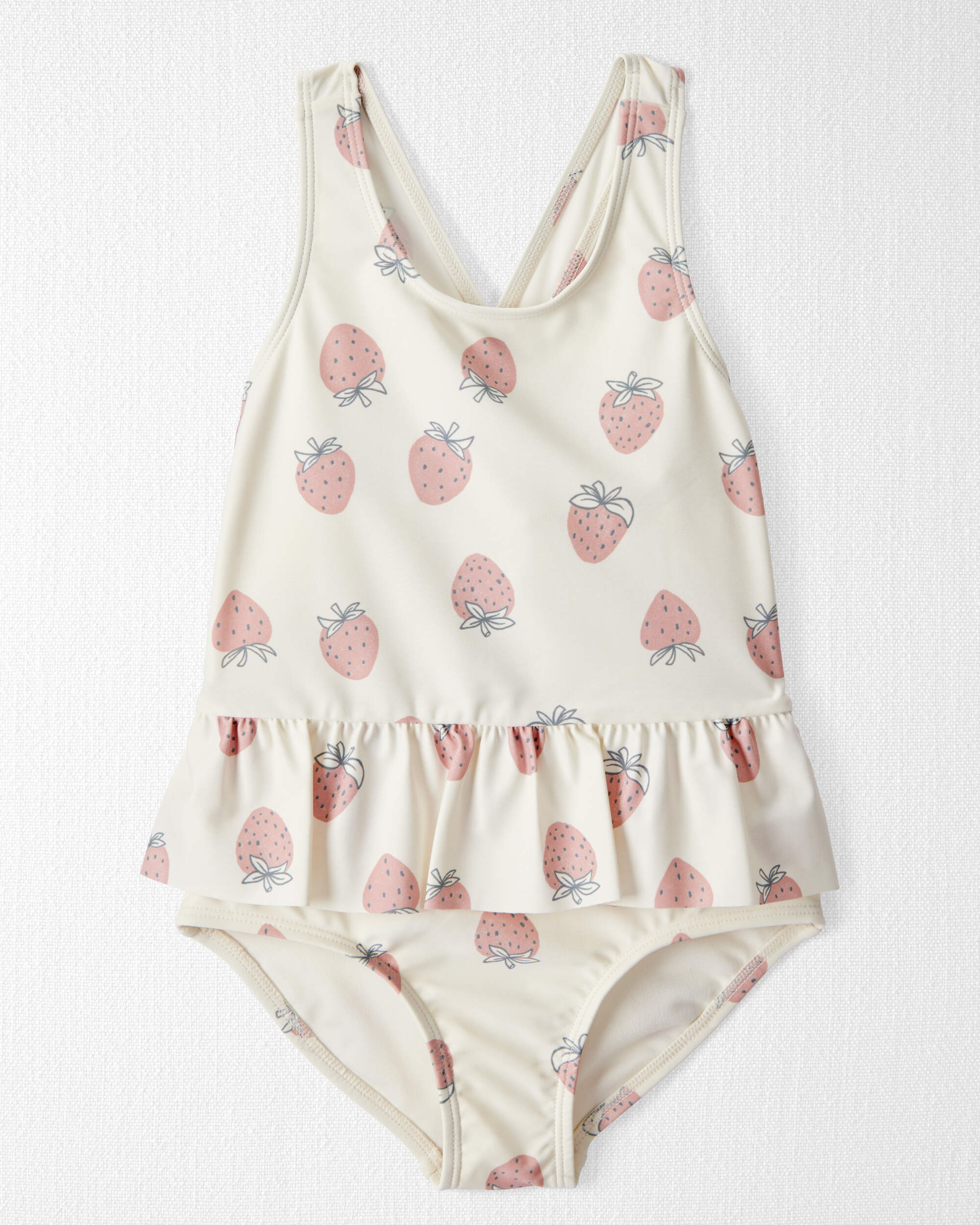 Toddler Girl Recycled Strawberry-Print Swimsuit