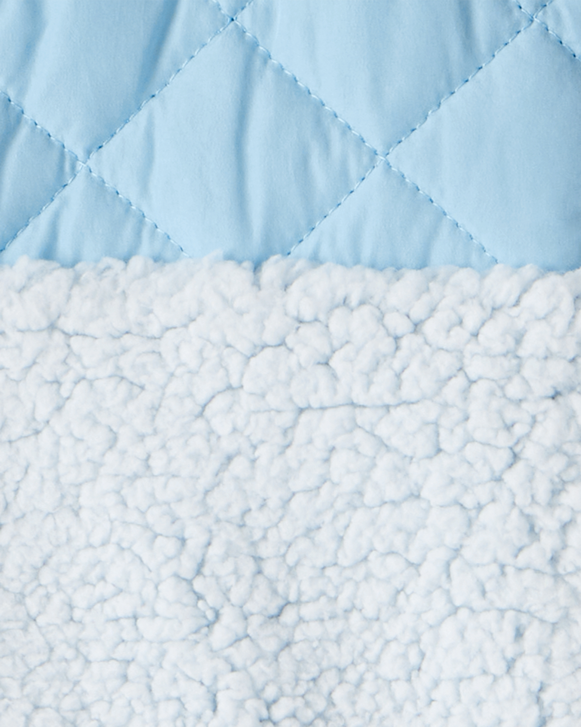 Toddler Girl Sherpa Hooded Zip-Up Jacket - Blue