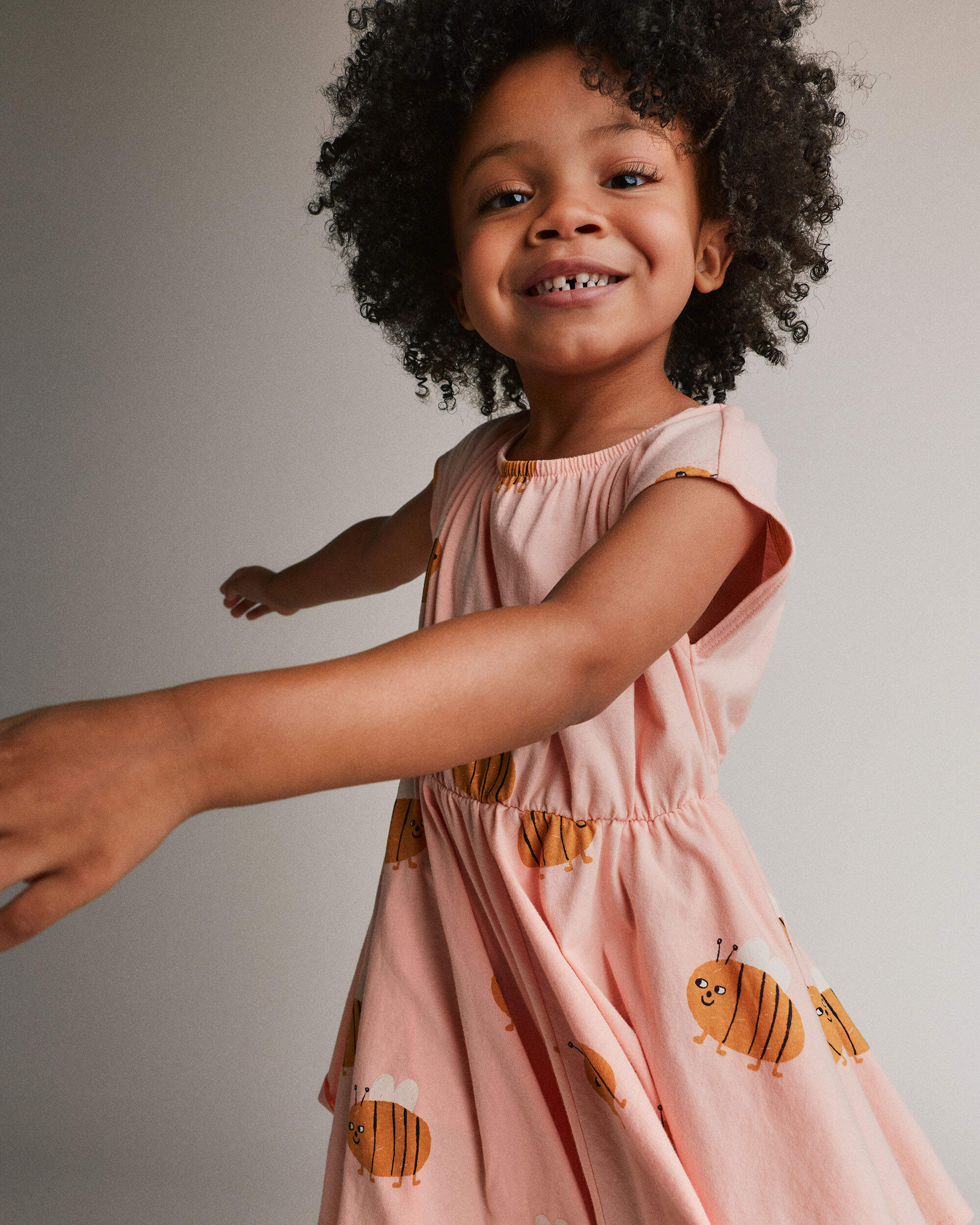 Toddler Girl Avenue Twirl™ Dress Bee Print - Light Pink