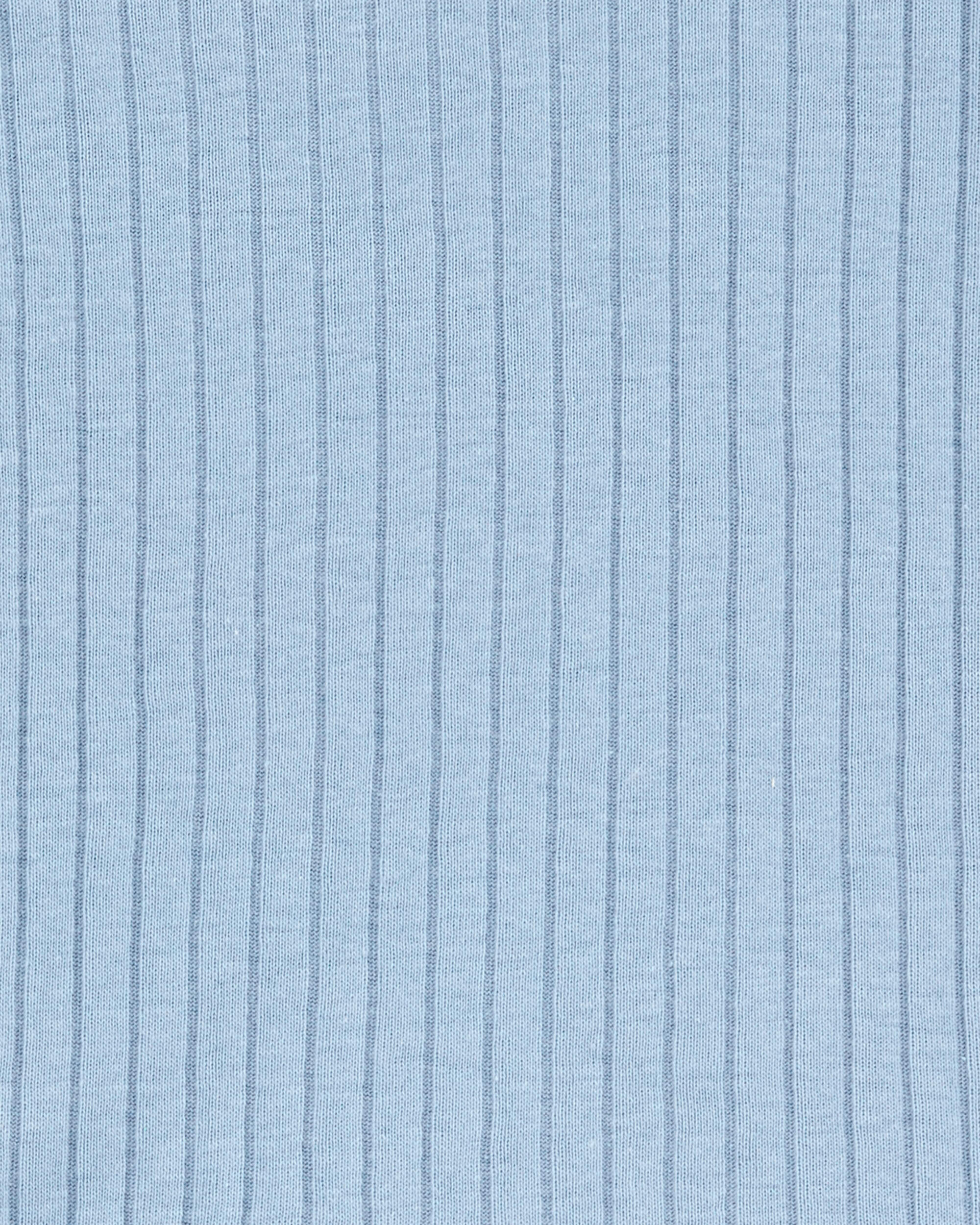 Toddler Solid Ribbed Cotton Blend 2-Piece Pyjamas