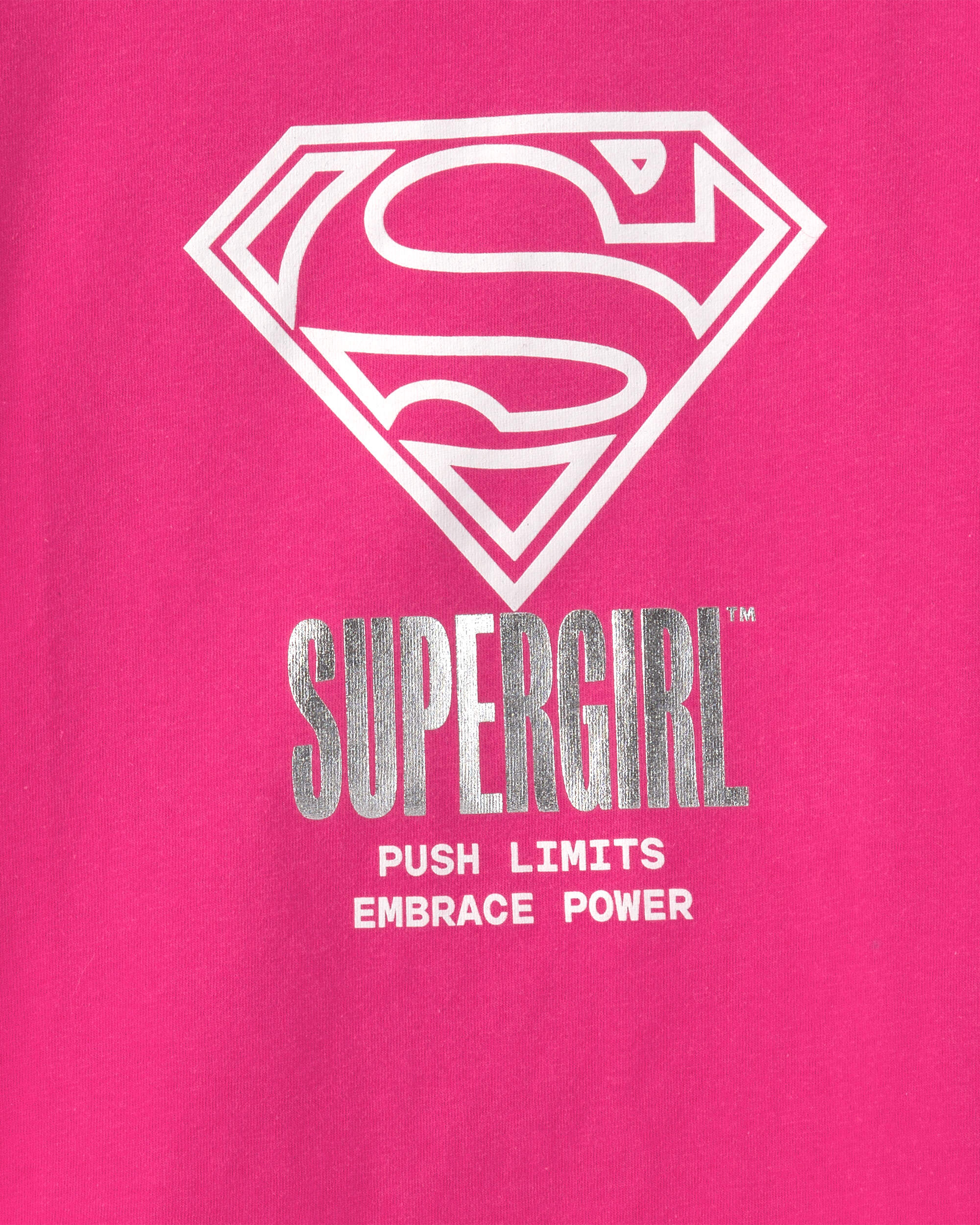 Girls Supergirl Graphic Tee - Pink