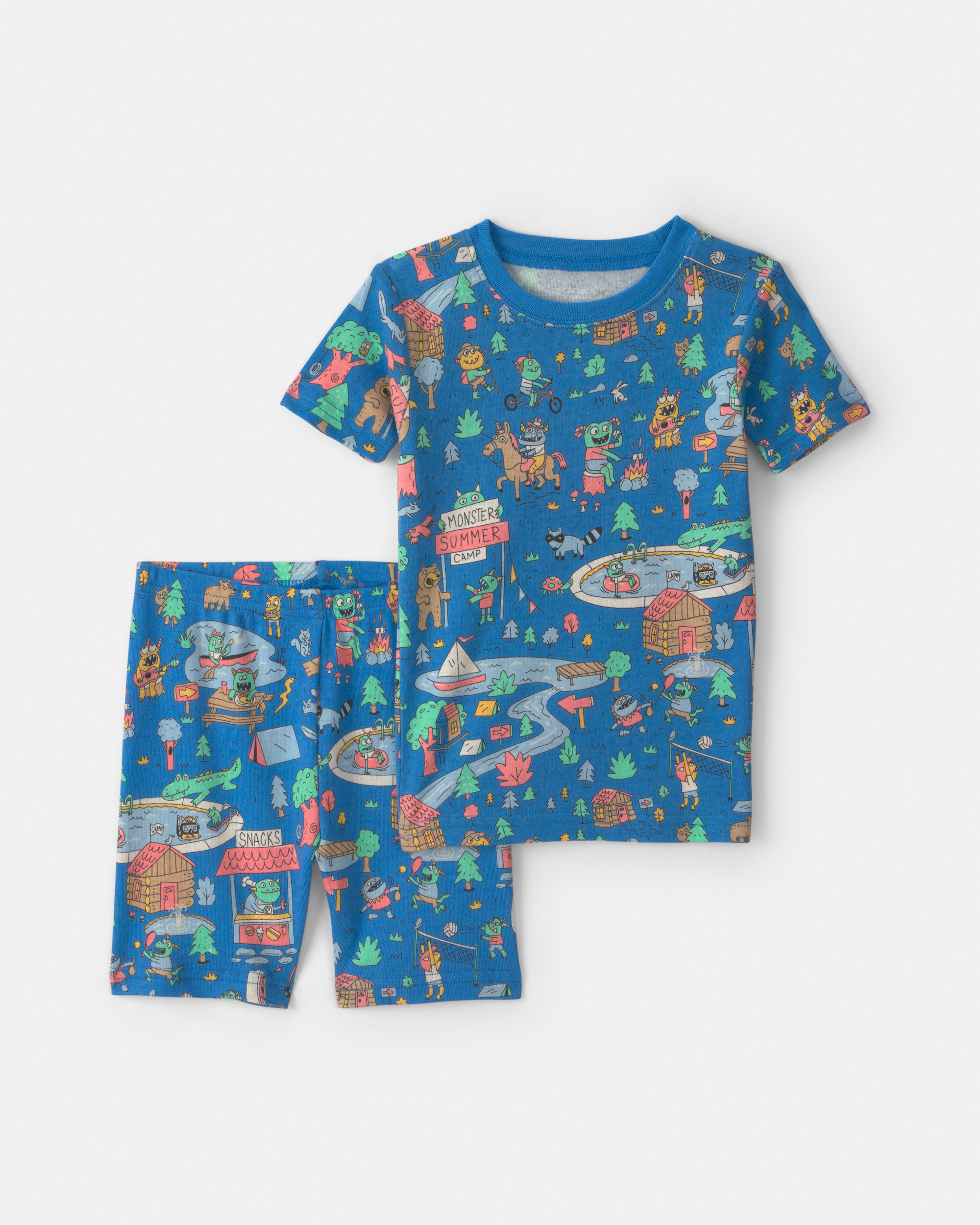 Toddler Boy 2-Piece Monster pyjama Set - Blue