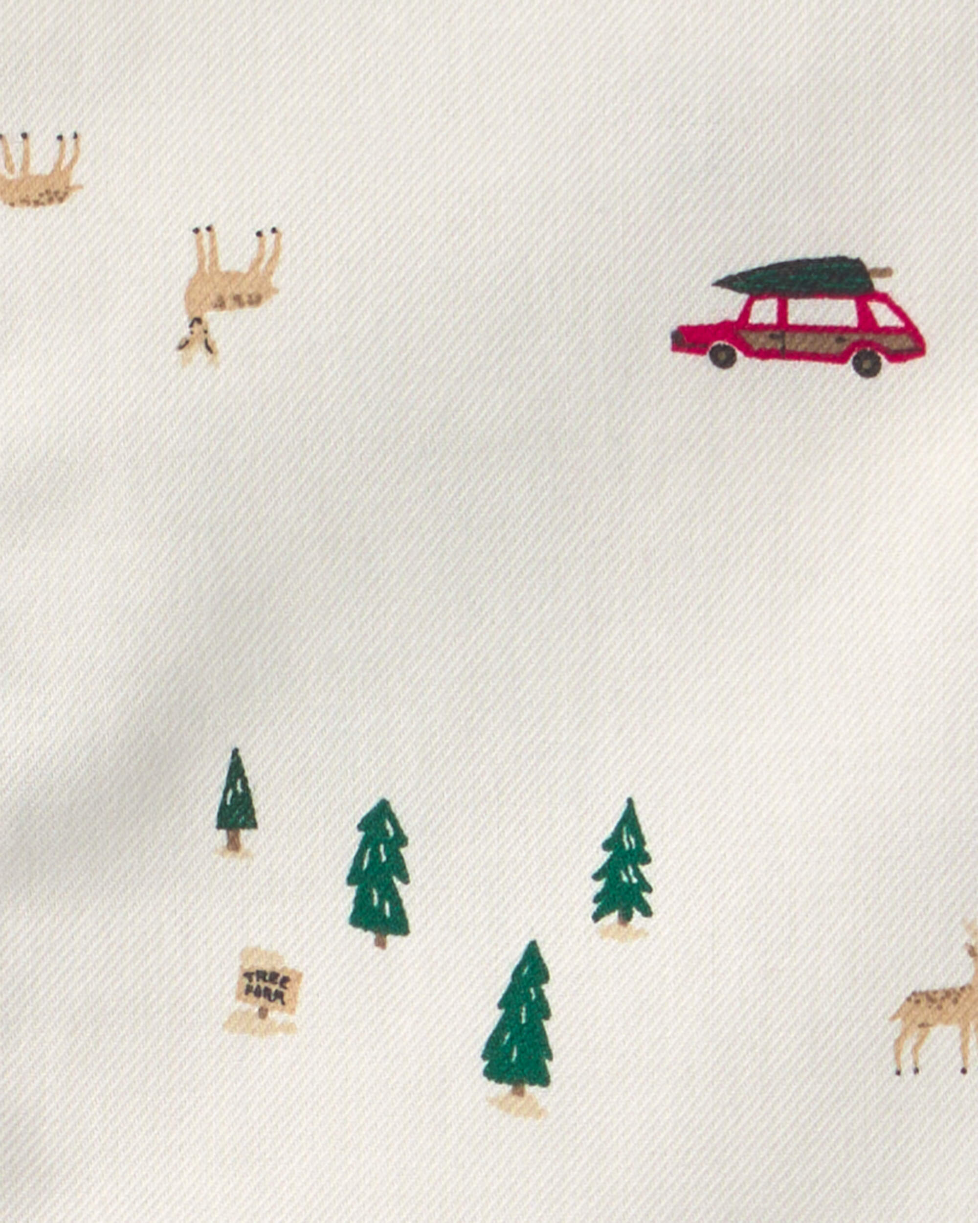 Toddler Winter Long-Sleeve Button-Down Shirt - Cream