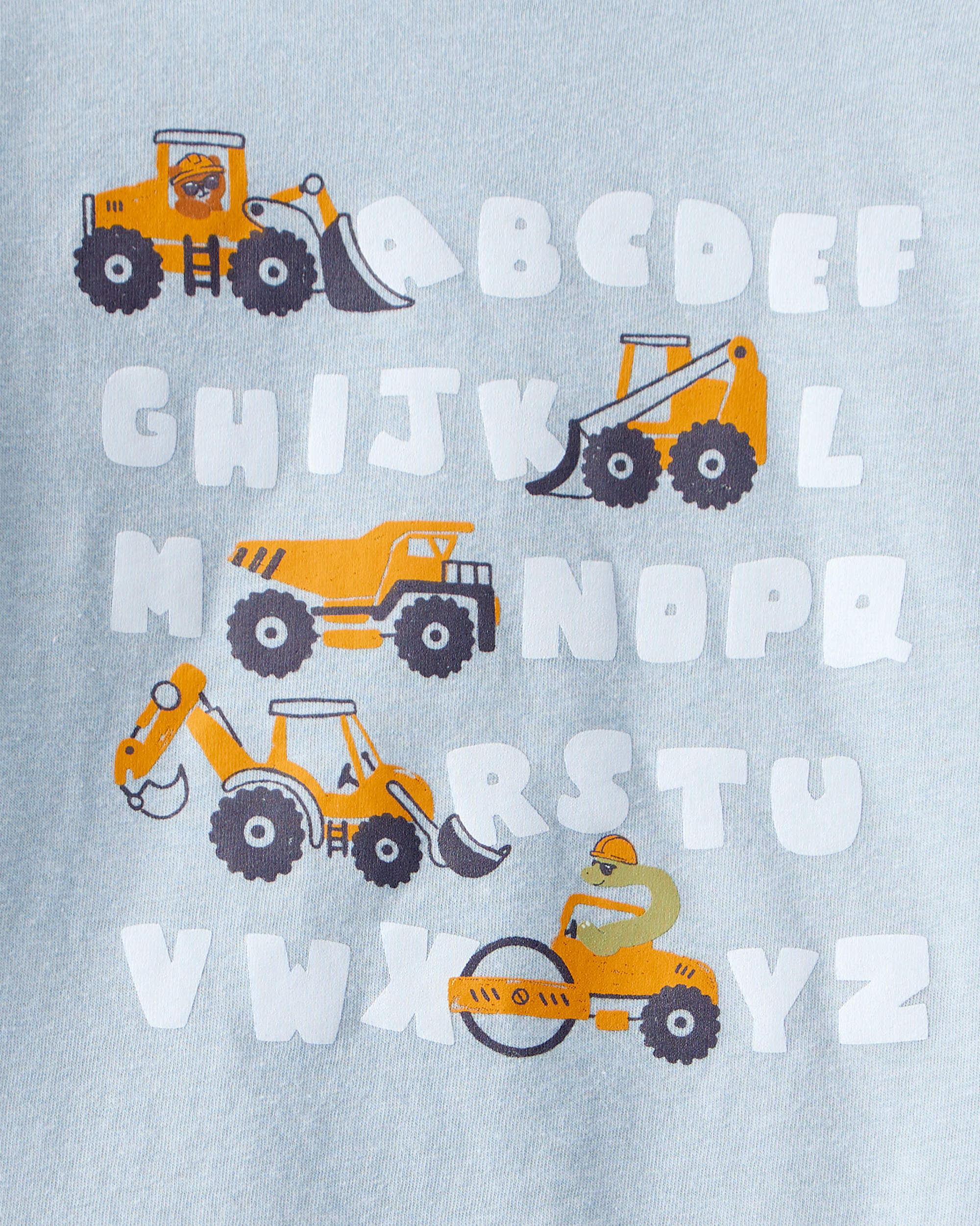 Toddler Boy Construction Alphabet Long-Sleeve Graphic Tee - Blue