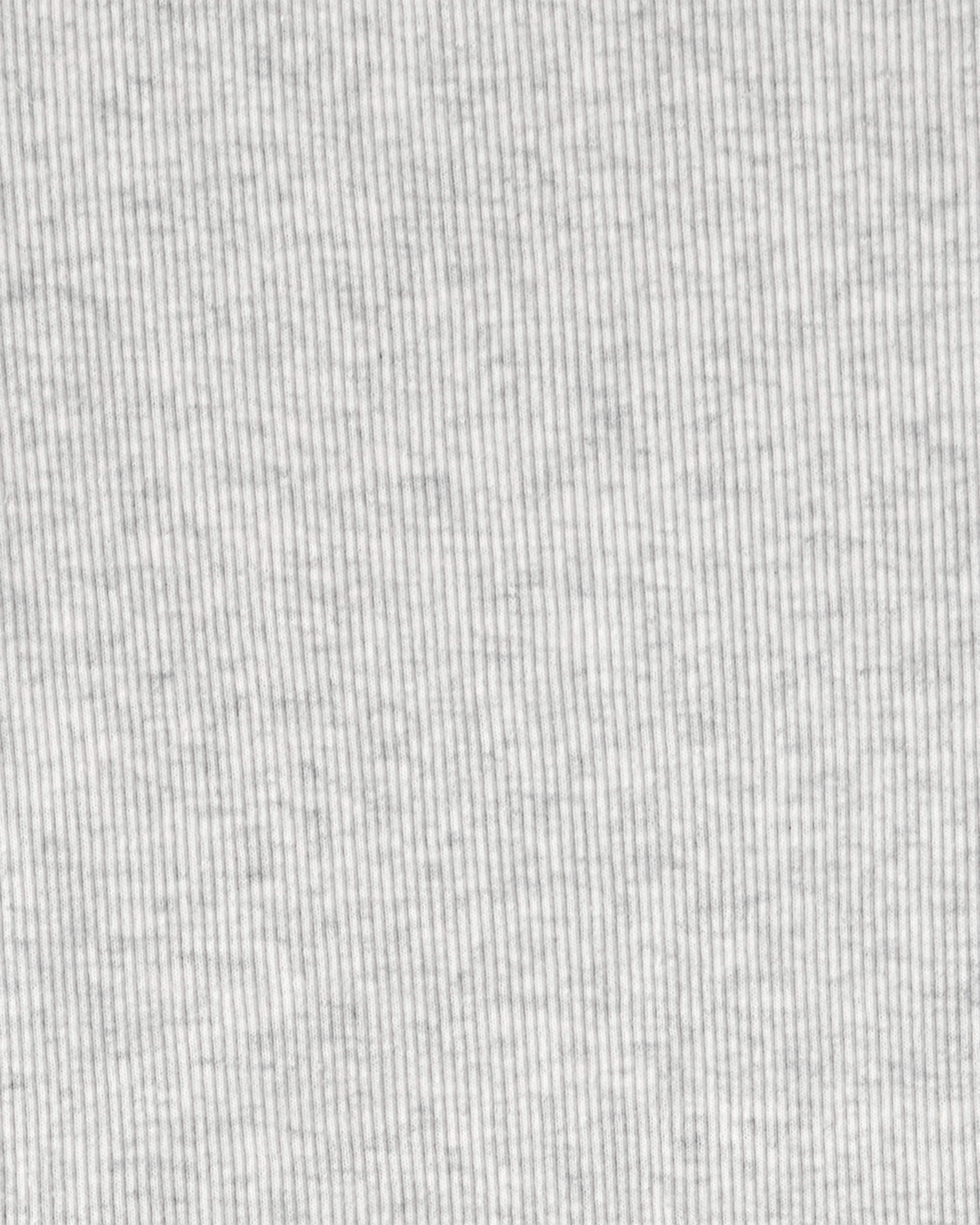 Girls Rib Short-Sleeve Dress - Grey