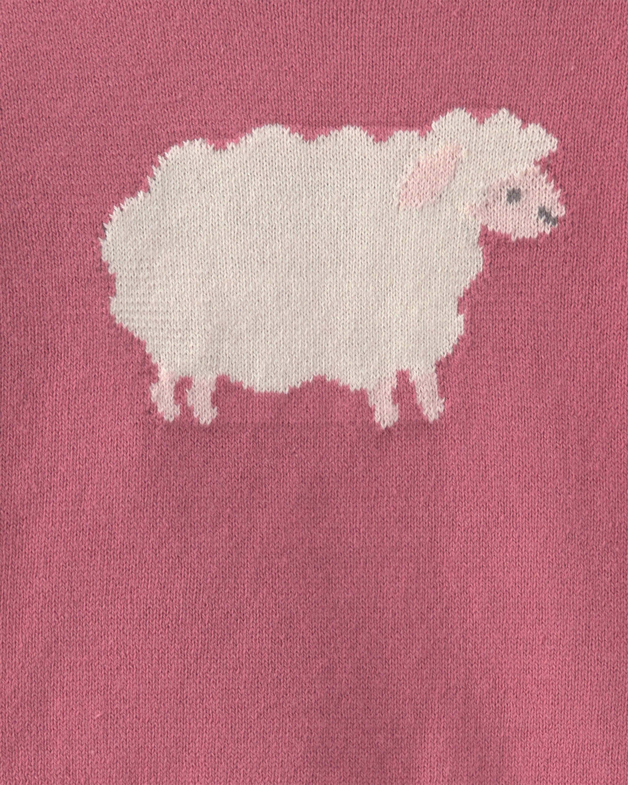Baby Girl 2-Piece Sheep Long-Sleeve Top & Pant Set - Pink
