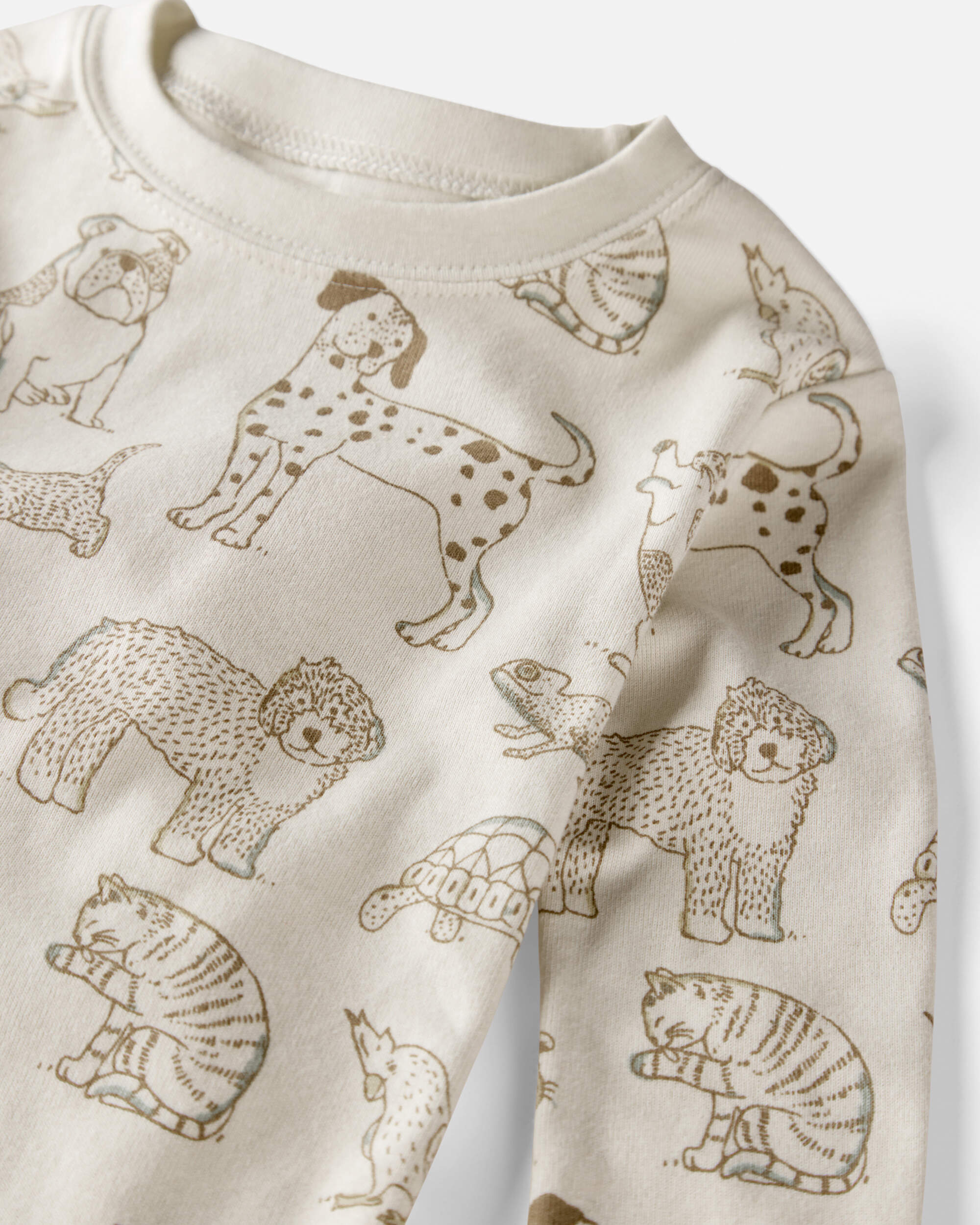 Toddler Pet Print Organic Cotton 2-Piece Pyjamas