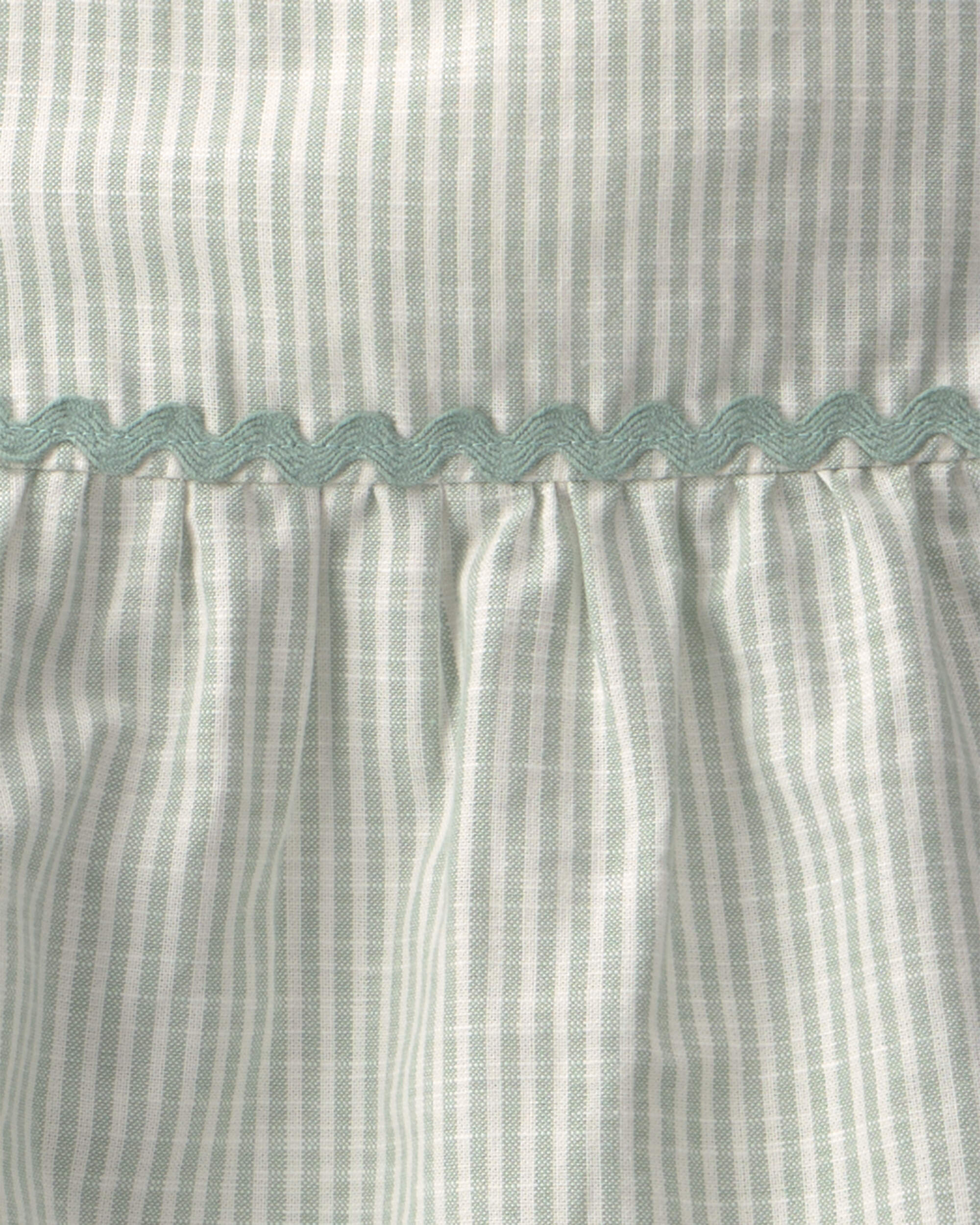 Toddler Girl 2-Piece Striped Sleeveless Top & Pant Set - Green