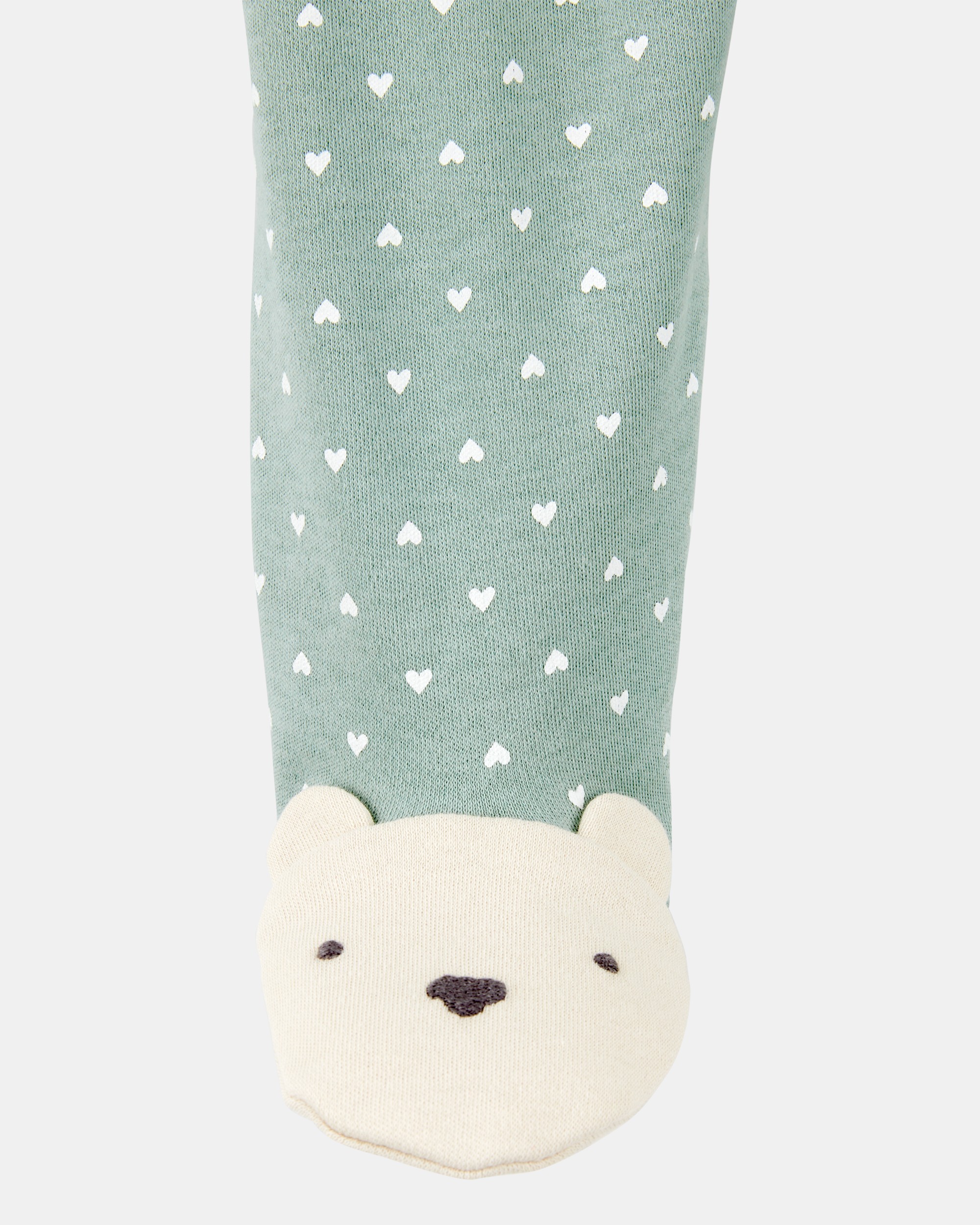 Baby Girl Polka Dot 2-Way Zip Cotton Sleeper pyjamas