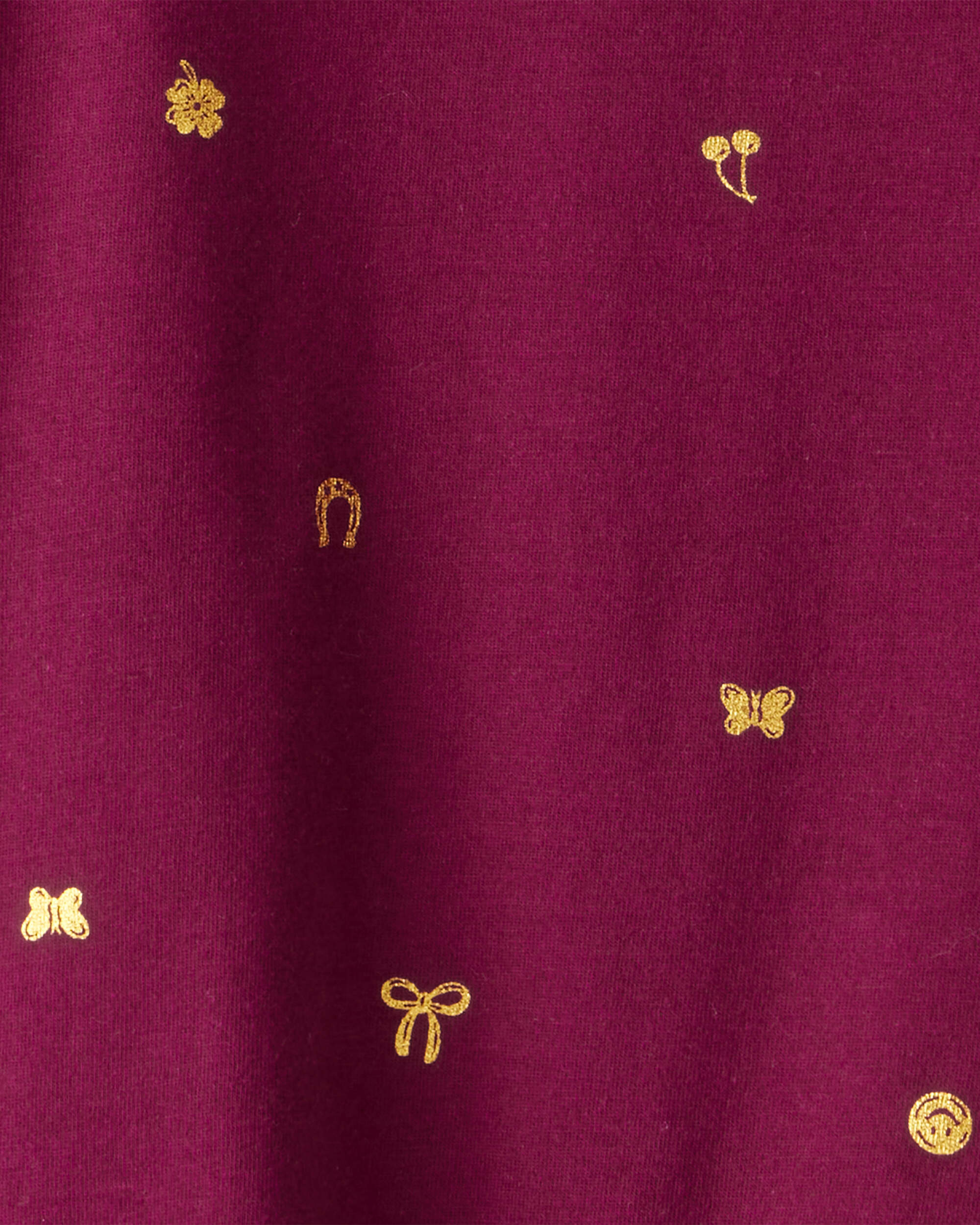 Girls Icon Print Pocket Tee - Maroon