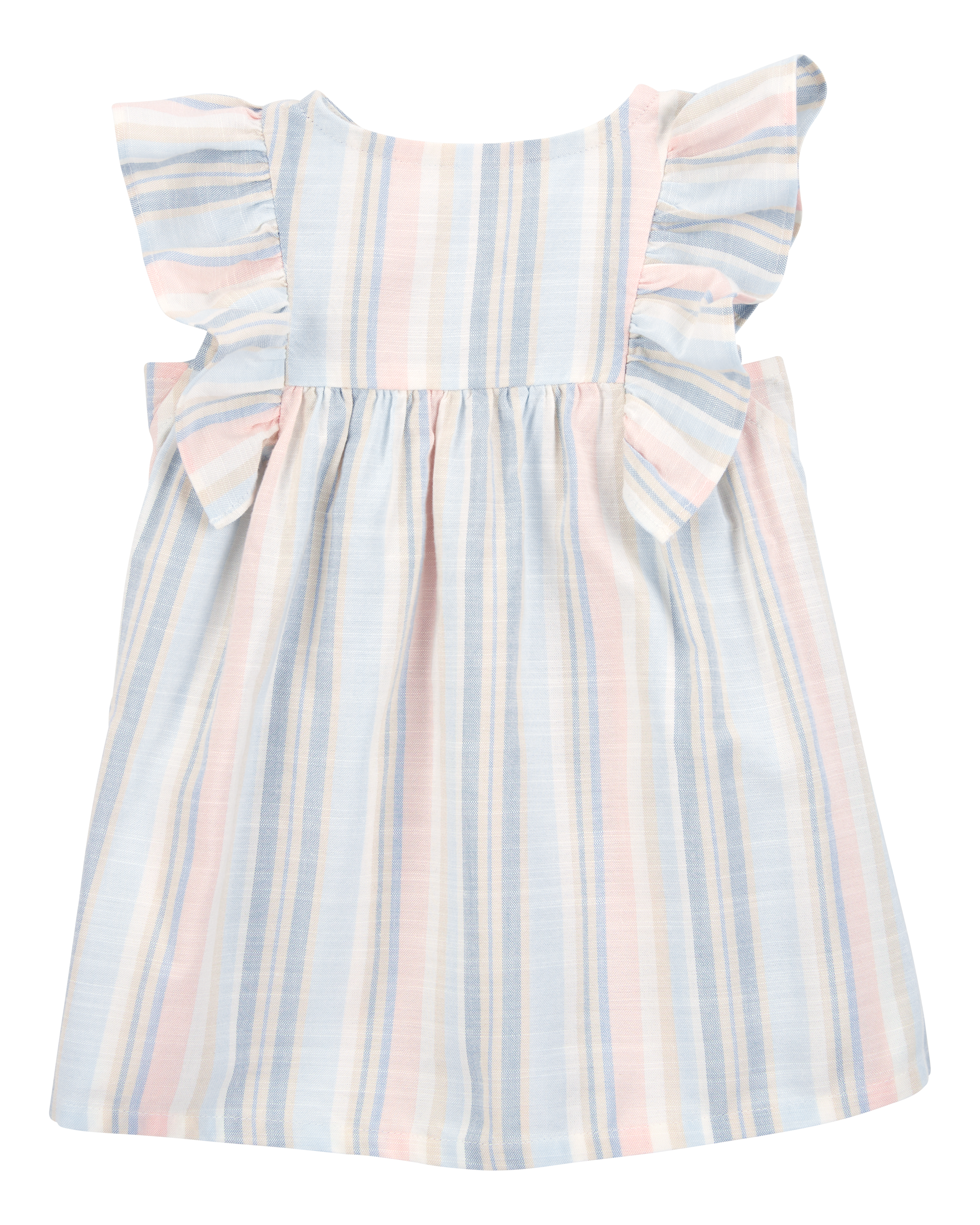 Baby Striped Flutter Sleeves Dress