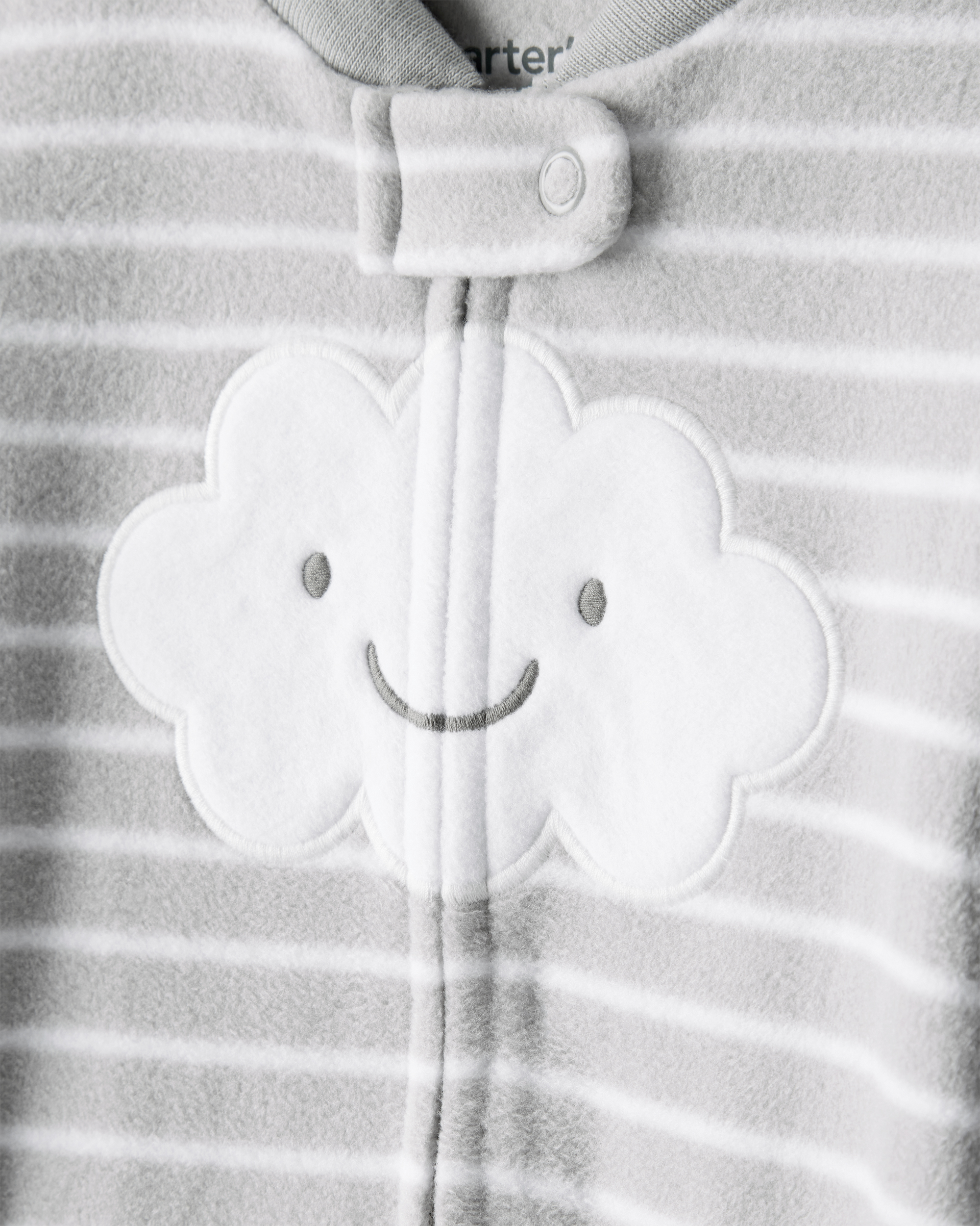 Baby Cloud Print Loose Fit Sleeper - Grey