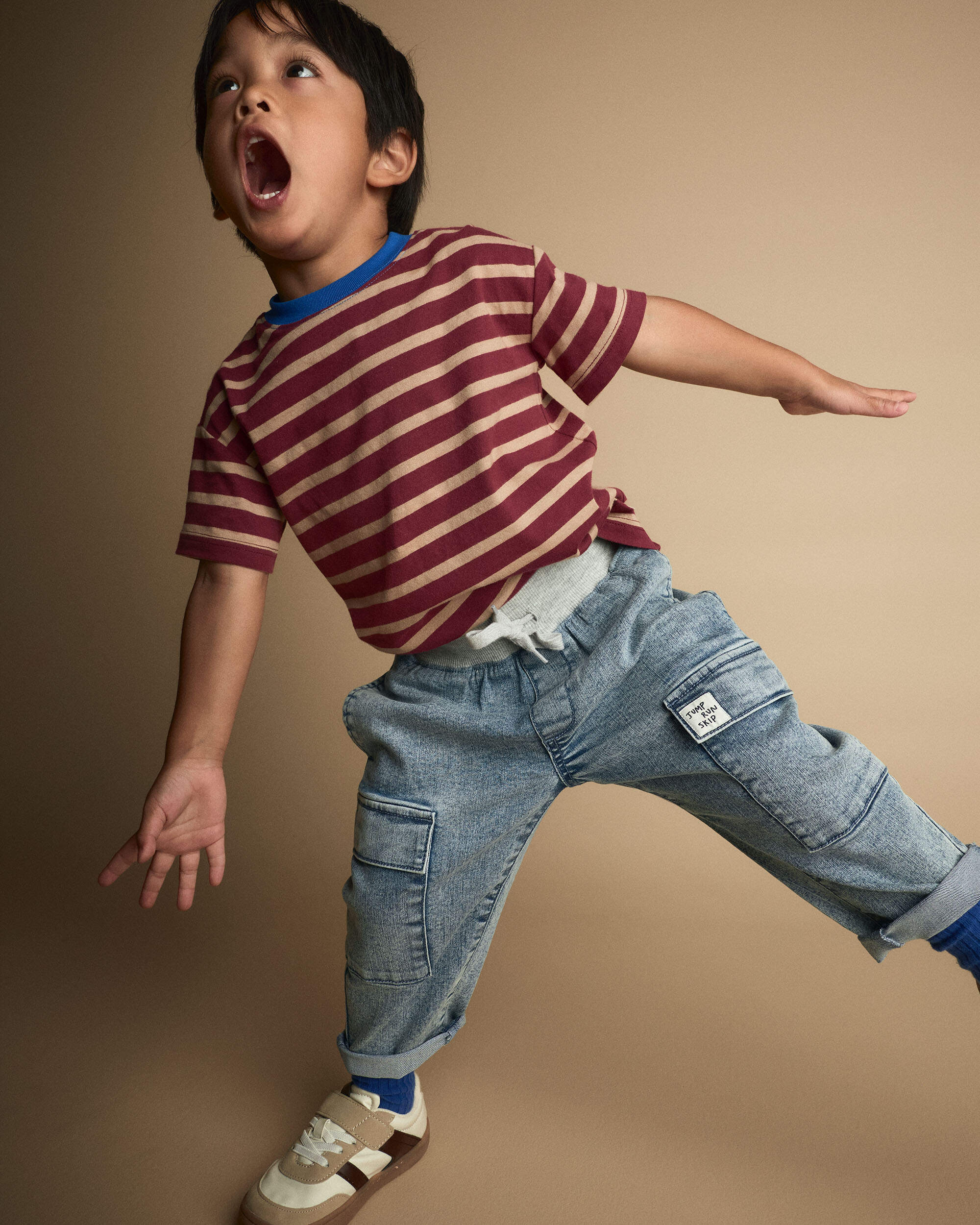 Toddler Boy Cargo Pant Avenue Wash - Heather Grey/Blue