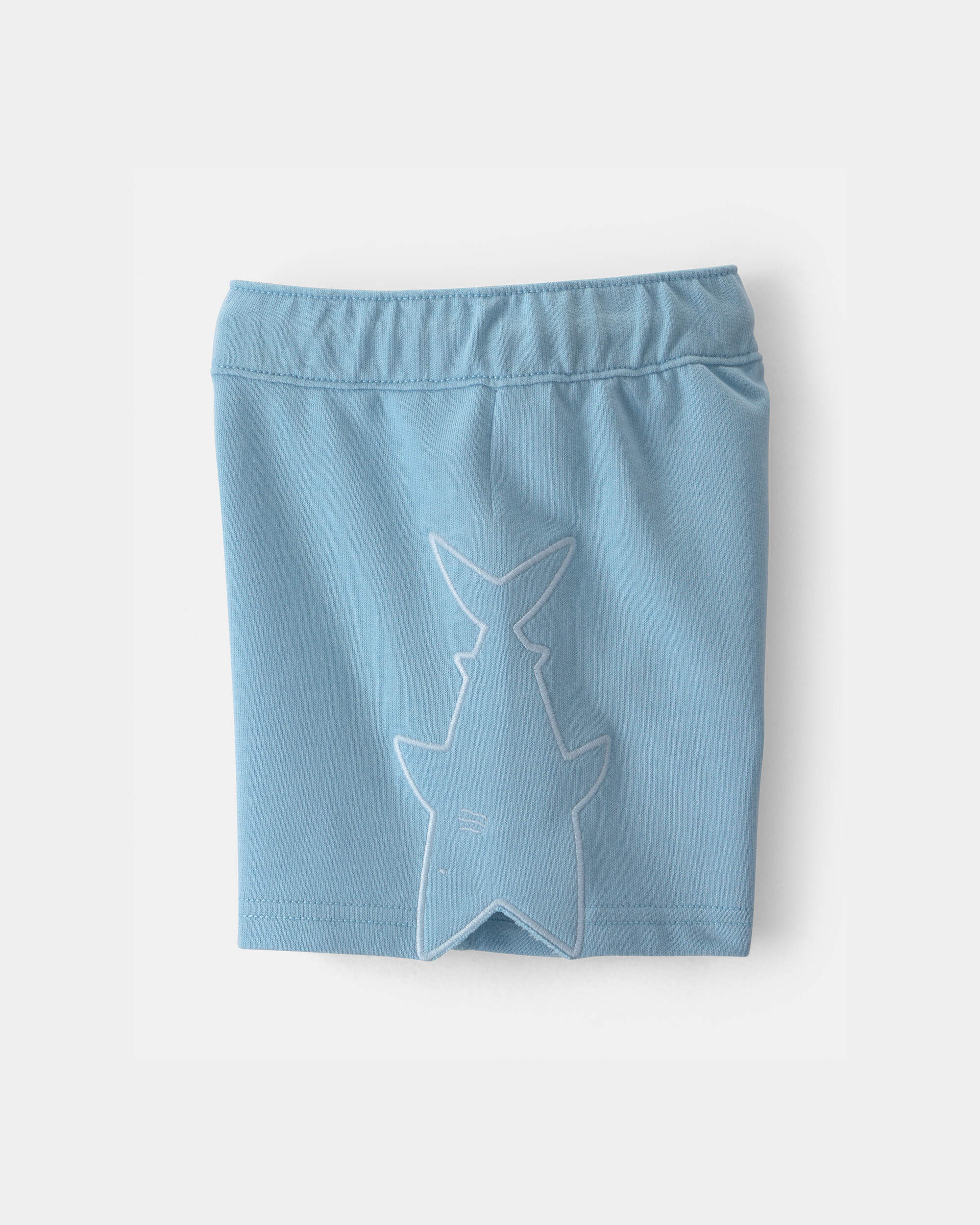 Toddler Boy Shark French Terry Shorts - Blue