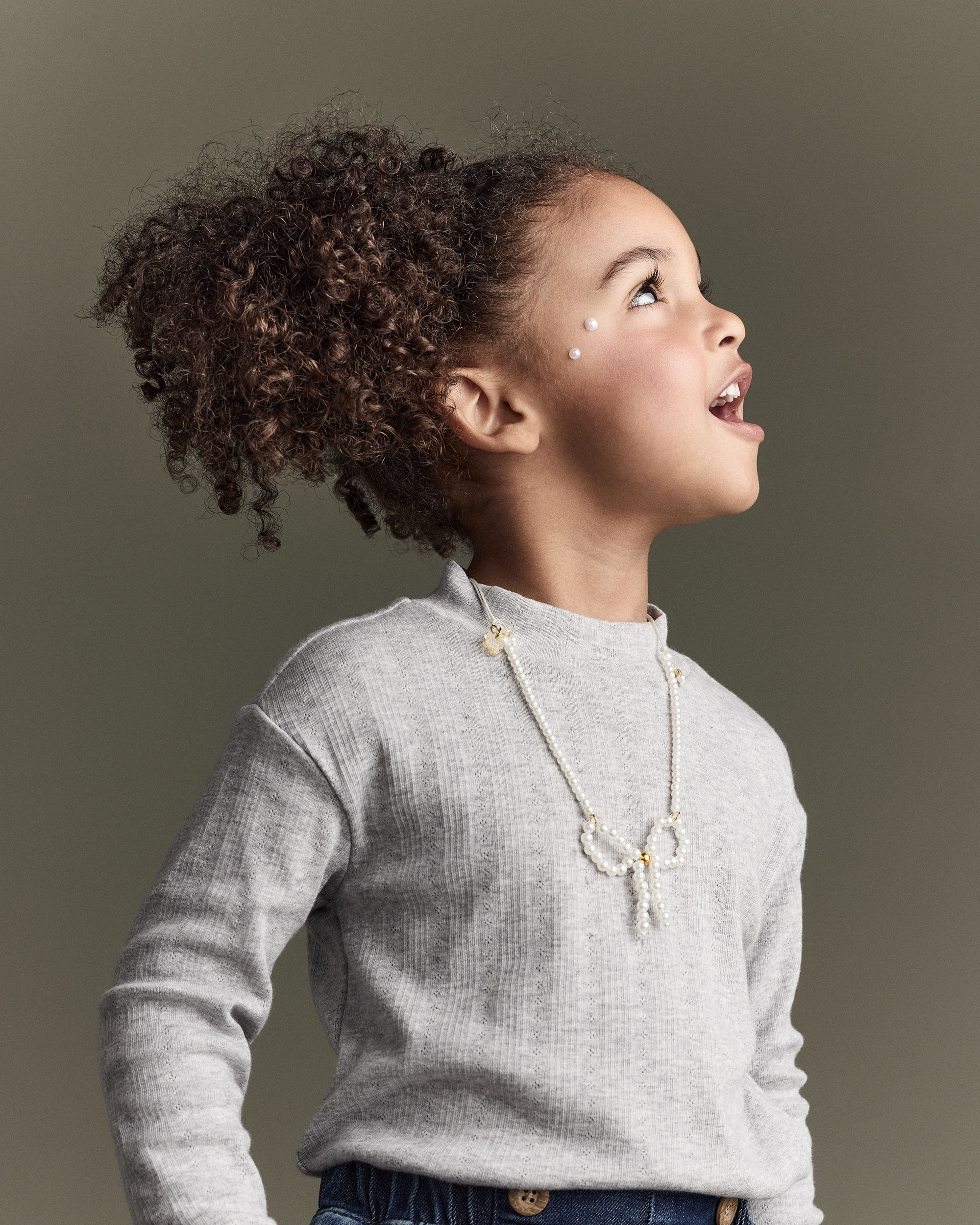 Toddler Girl Mock Neck Long-Sleeve Top - Heather Grey