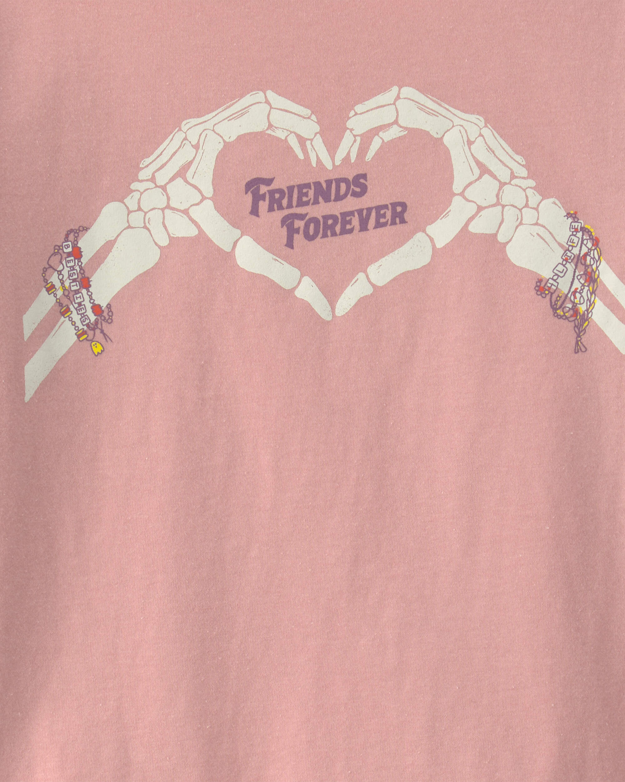 Girls 'Friends Forever' Halloween Long-Sleeve Graphic Tee - Pink