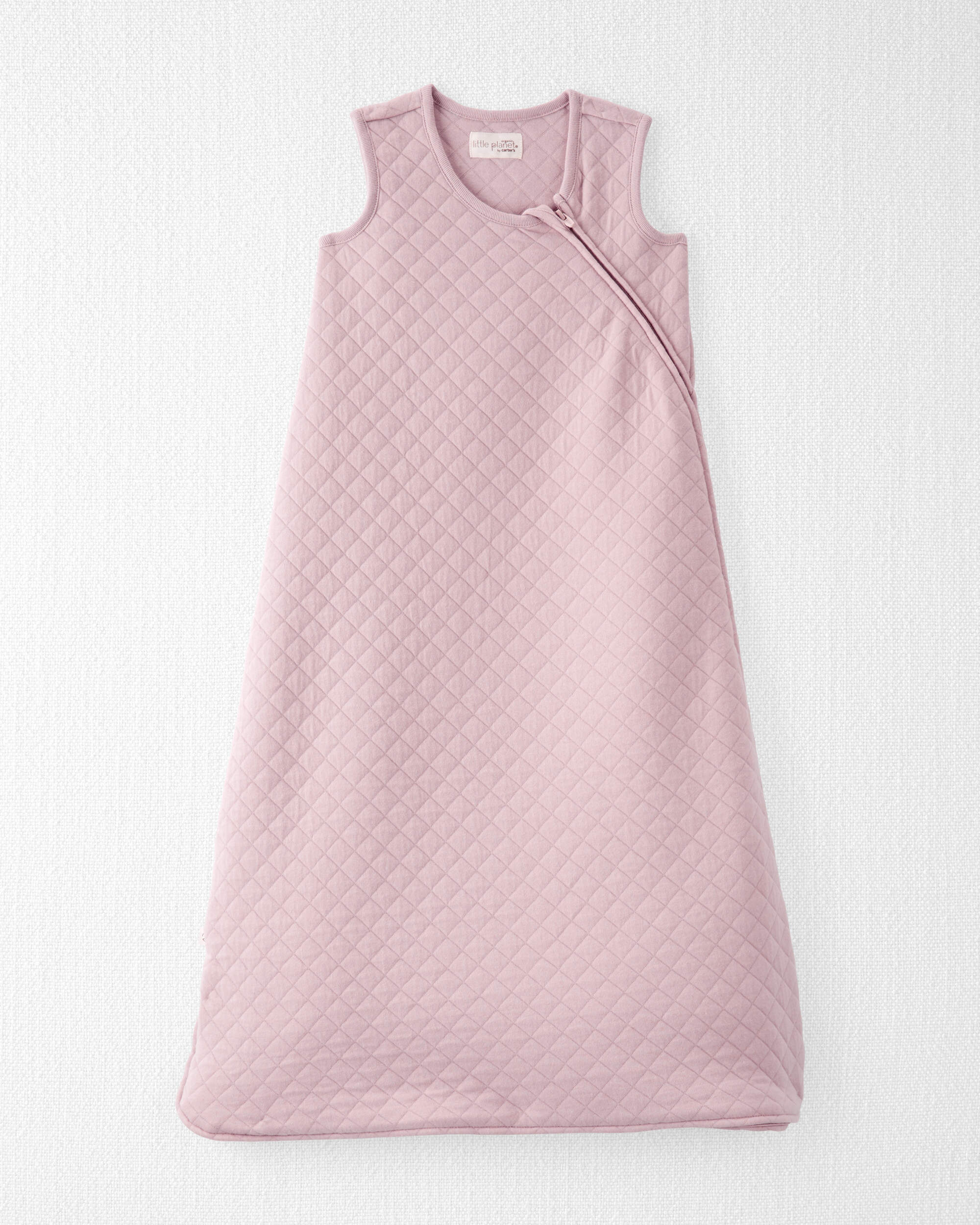 Baby Girl Doubleknit Zip Little Planet Wearable Blanket - Blush