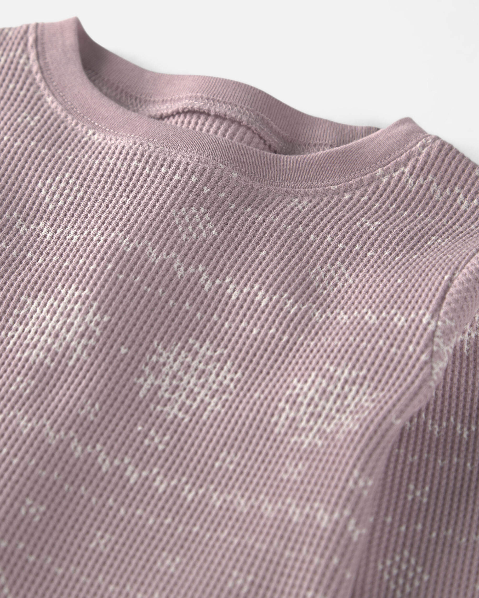 Baby Girl 2-Piece Fair Isle Waffle Knit Pyjamas Made with Organic Cotton