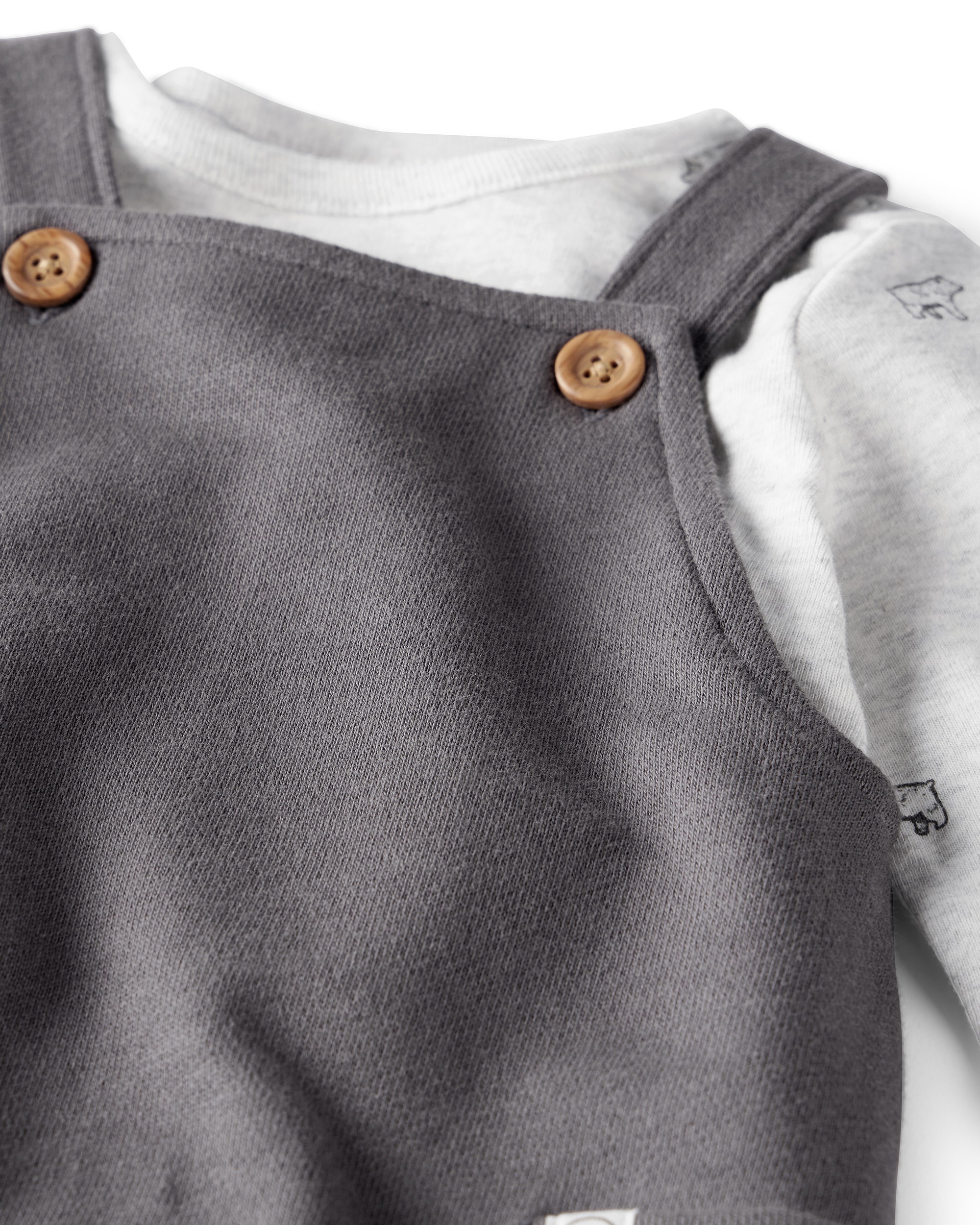 Baby 2-Piece Organic Cotton Overall Set Bear Print