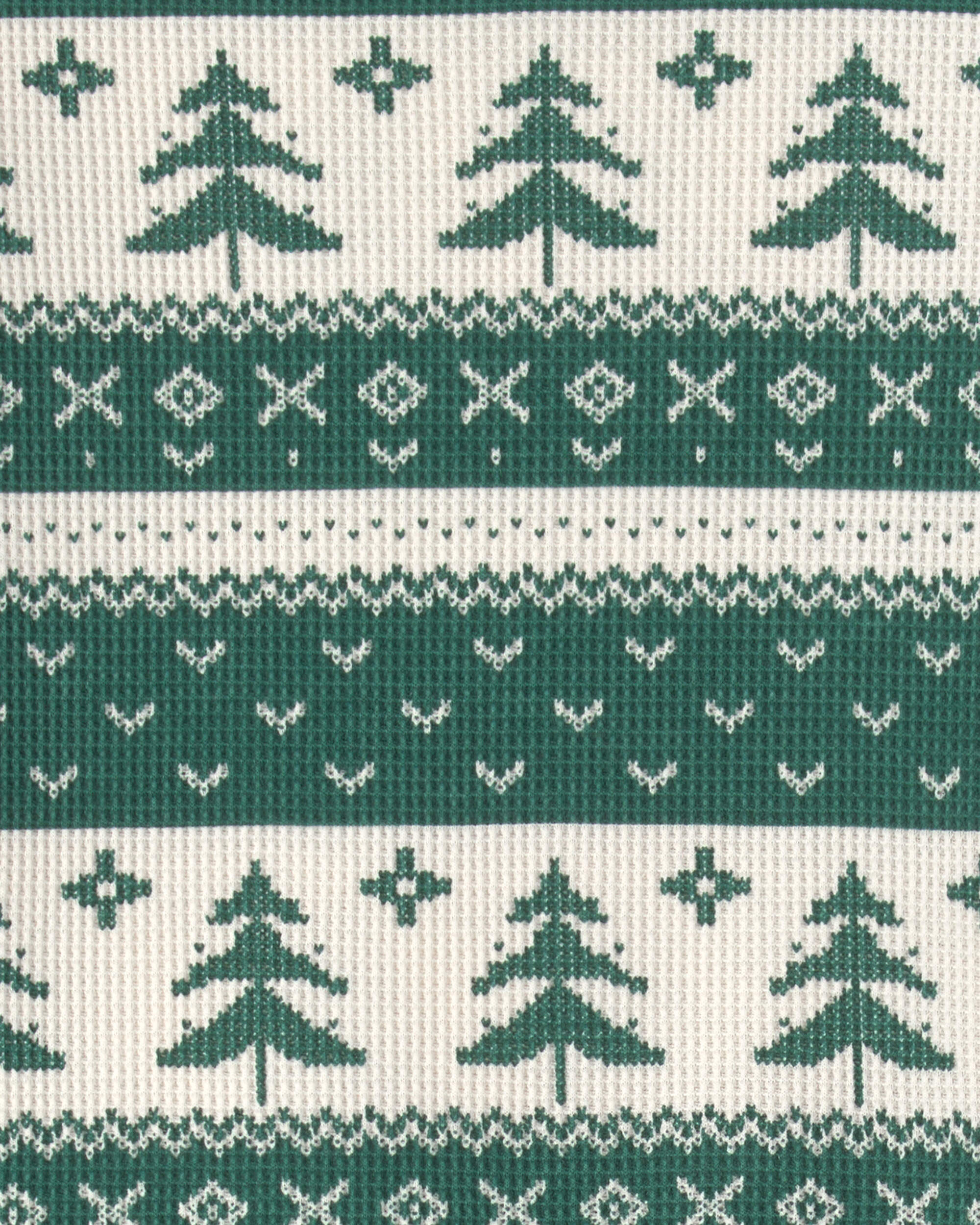 Kids 2-Piece Fair Isle Waffle Knit Pyjamas Made with Organic Cotton
