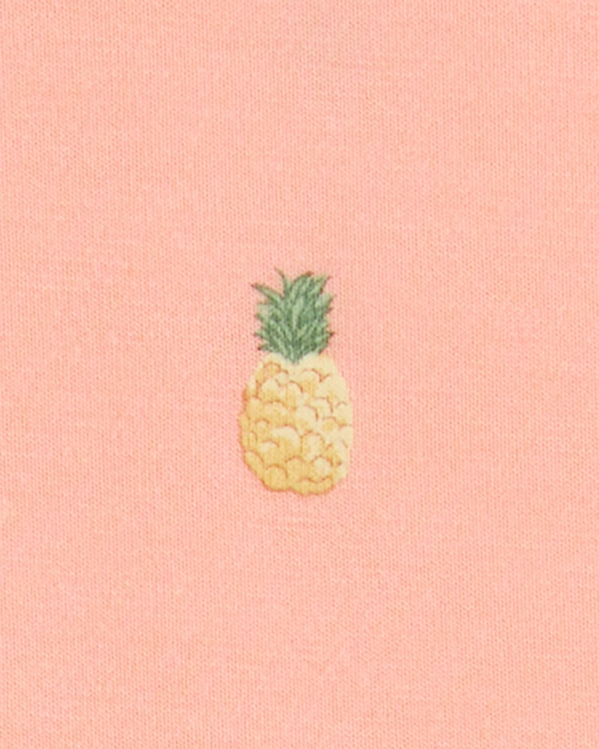 Toddler Girl Pineapple Print PurelySoft 2-Piece Pyjamas - Coral