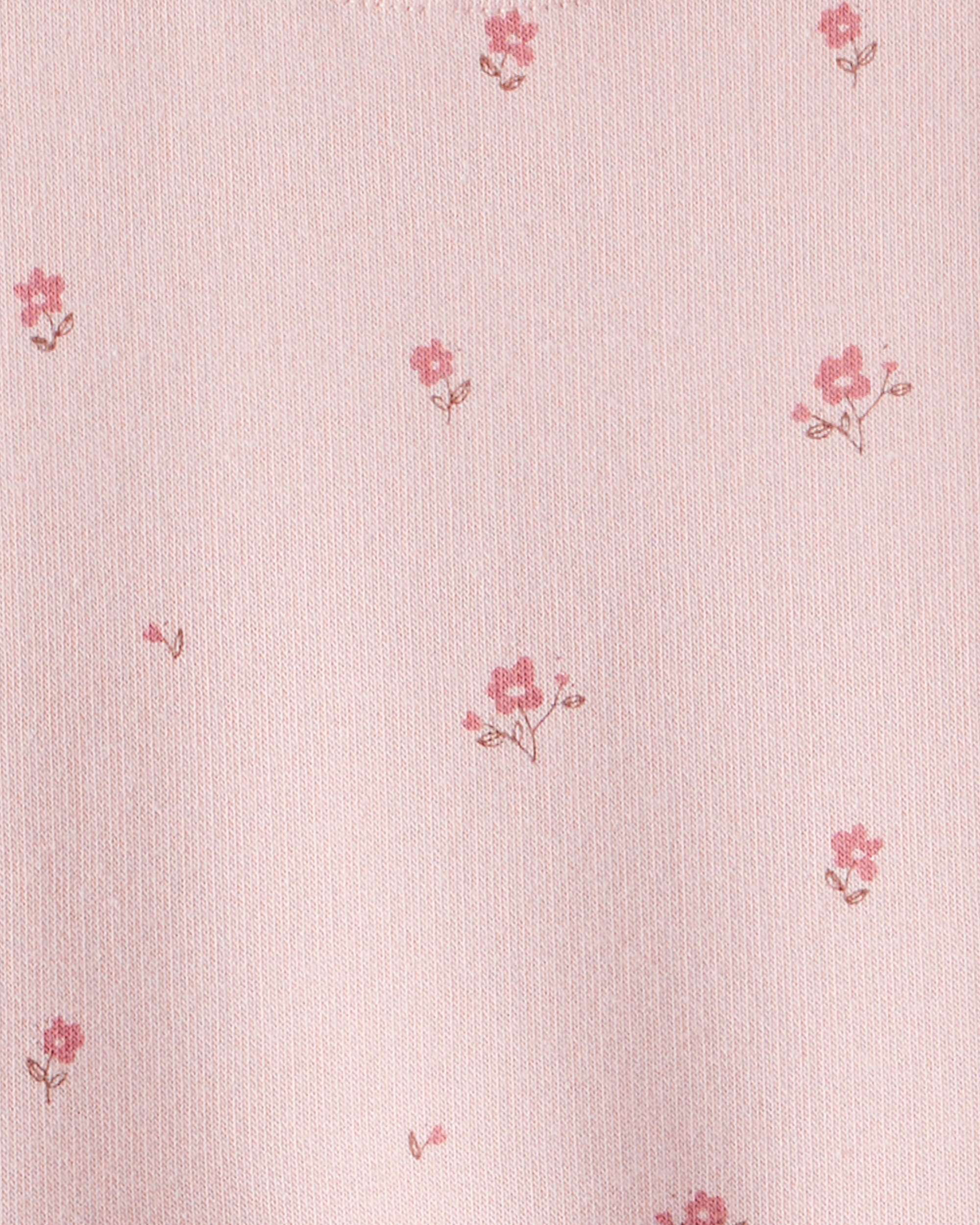 Toddler Girl French Terry Dress Made with Organic Cotton Blush Petals Print