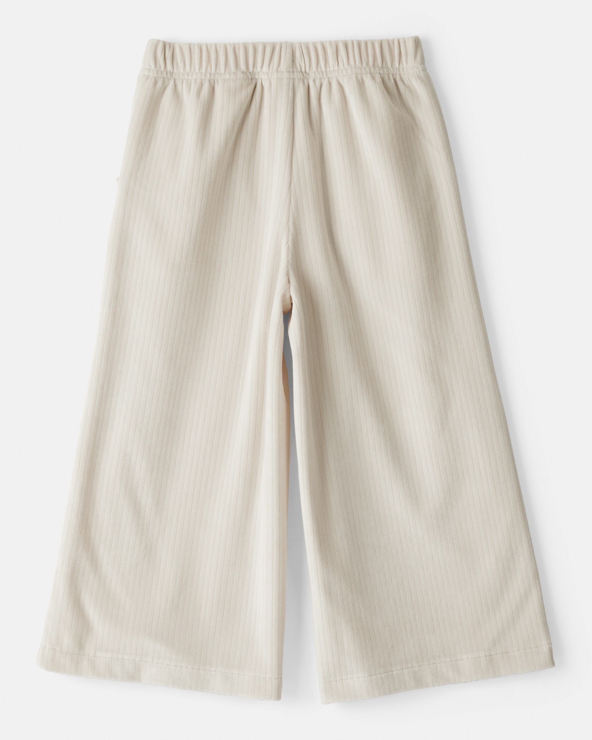 Toddler Girl Ribbed Flare Pants - Tan