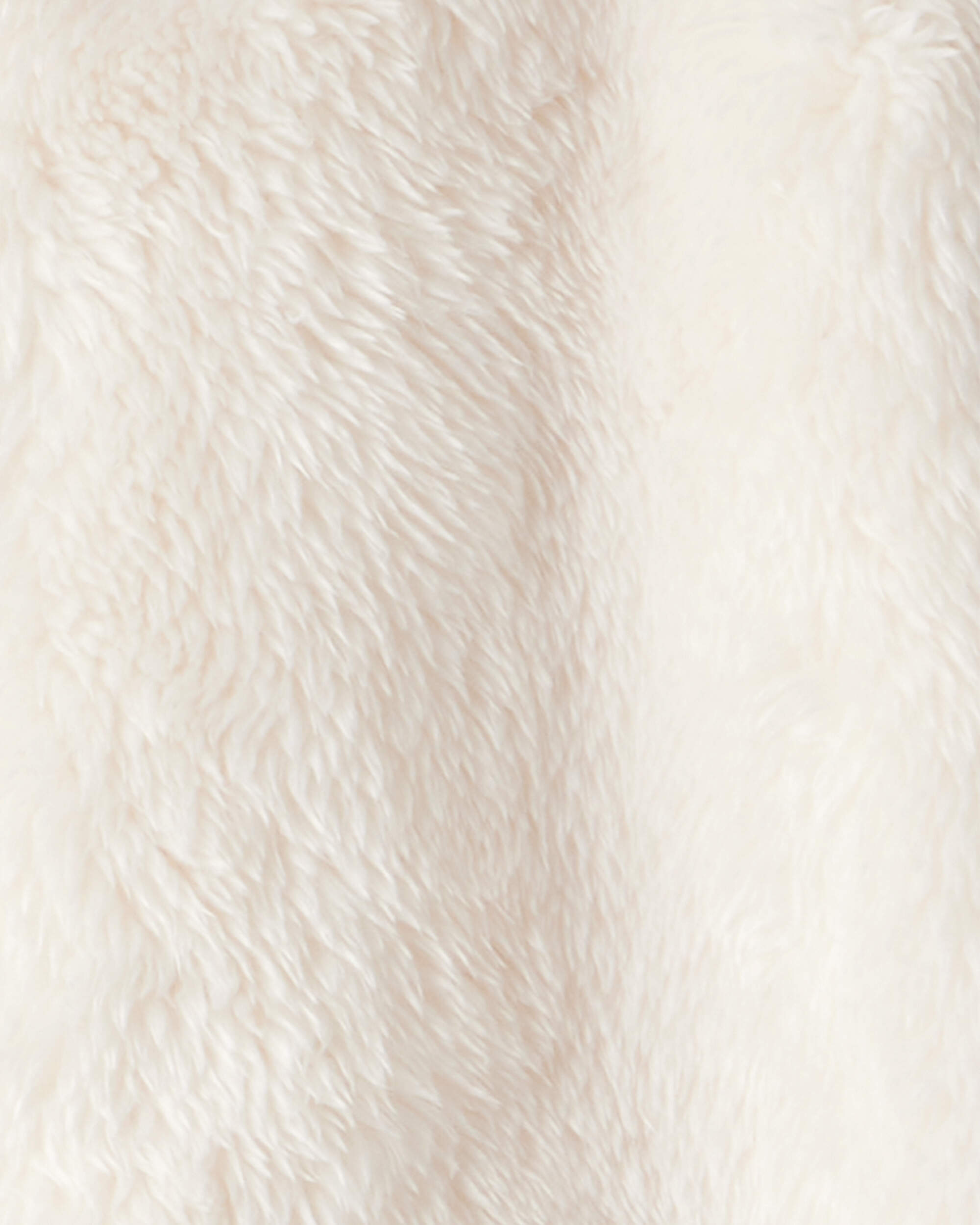 Baby Sherpa Hooded Long-Sleeve Jumpsuit - White