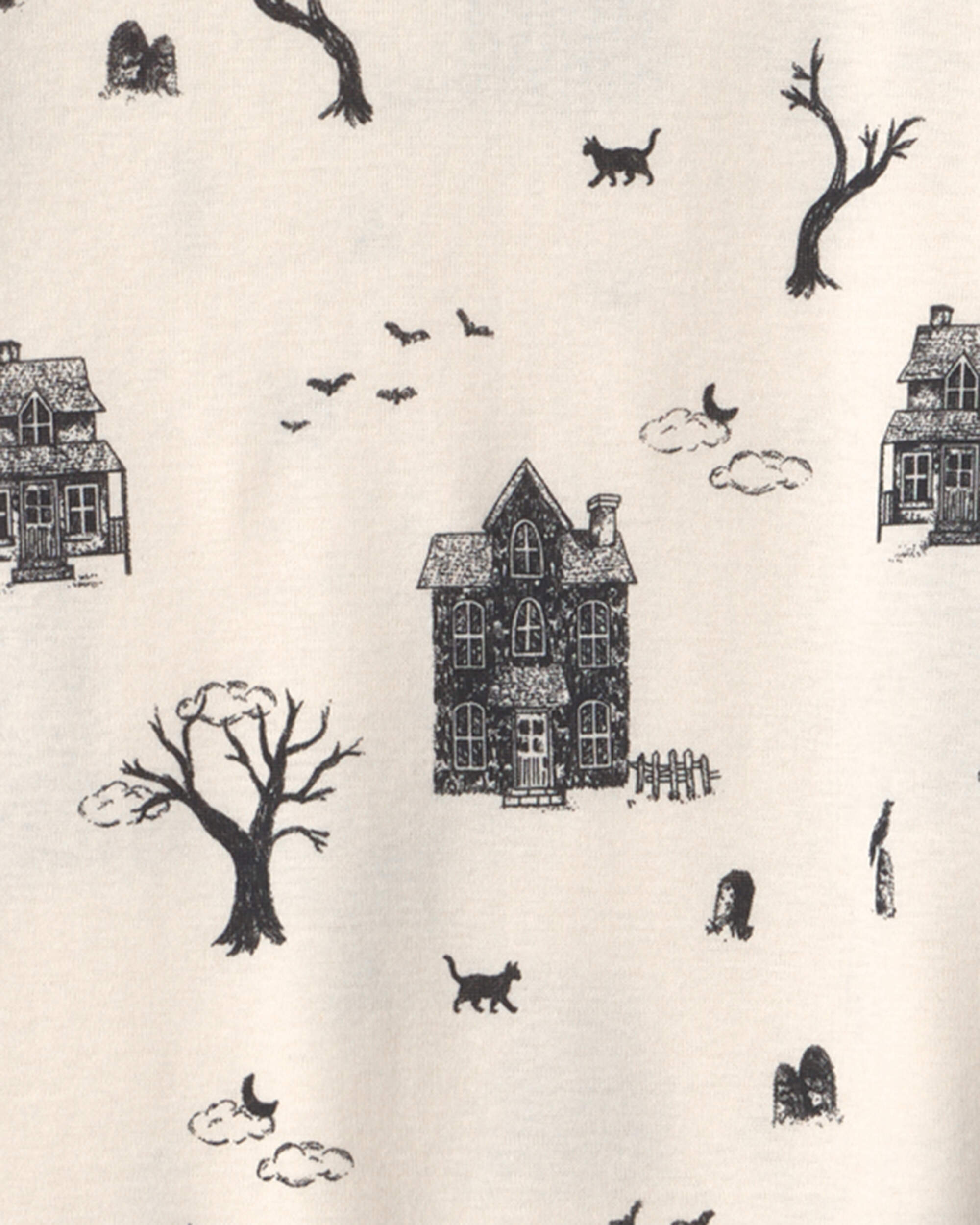 Kids 2-Piece Organic Cotton Pyjamas Spooky Village