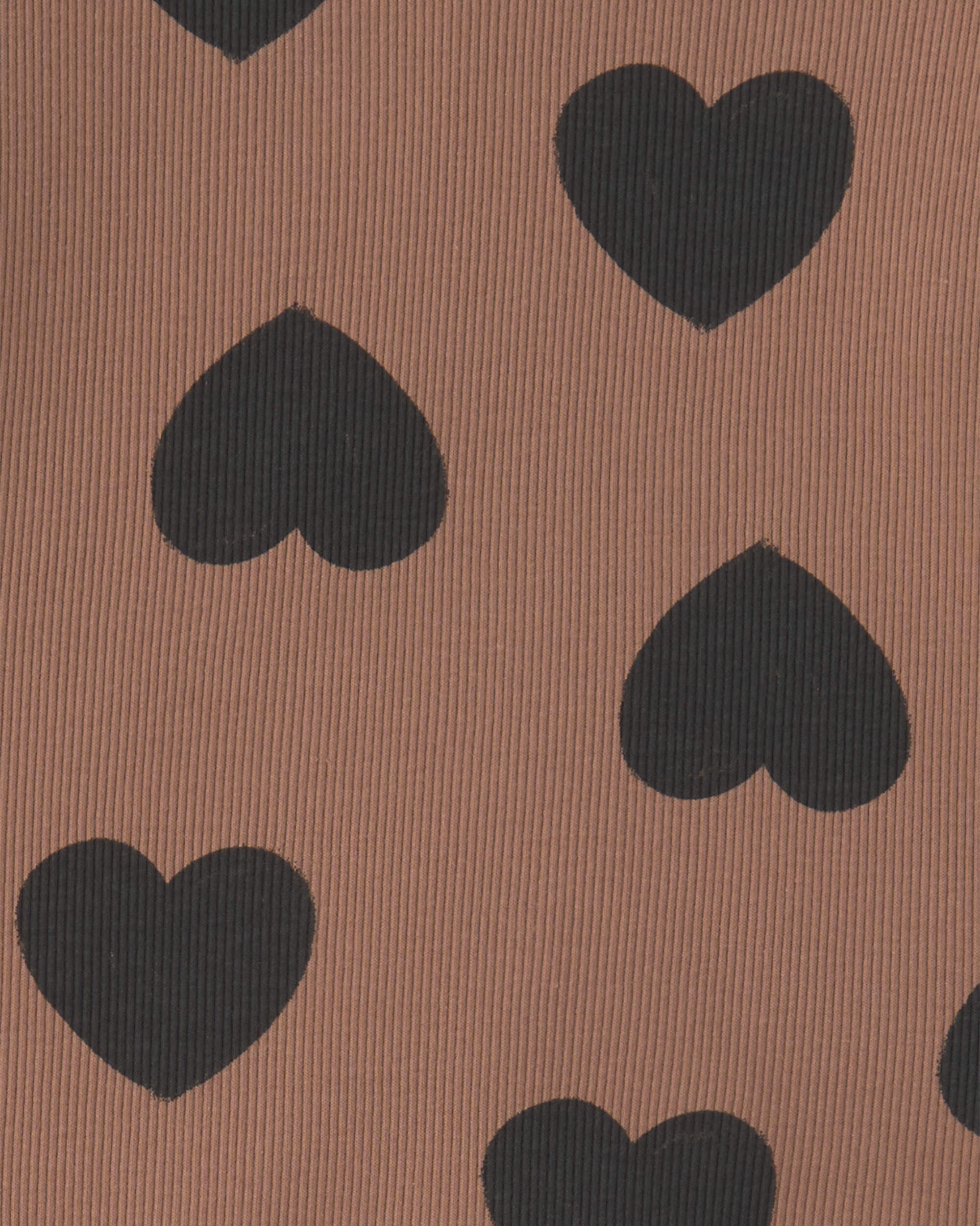 Baby Girl Heart Long-Sleeve Top & Pant Set - Brown/Black