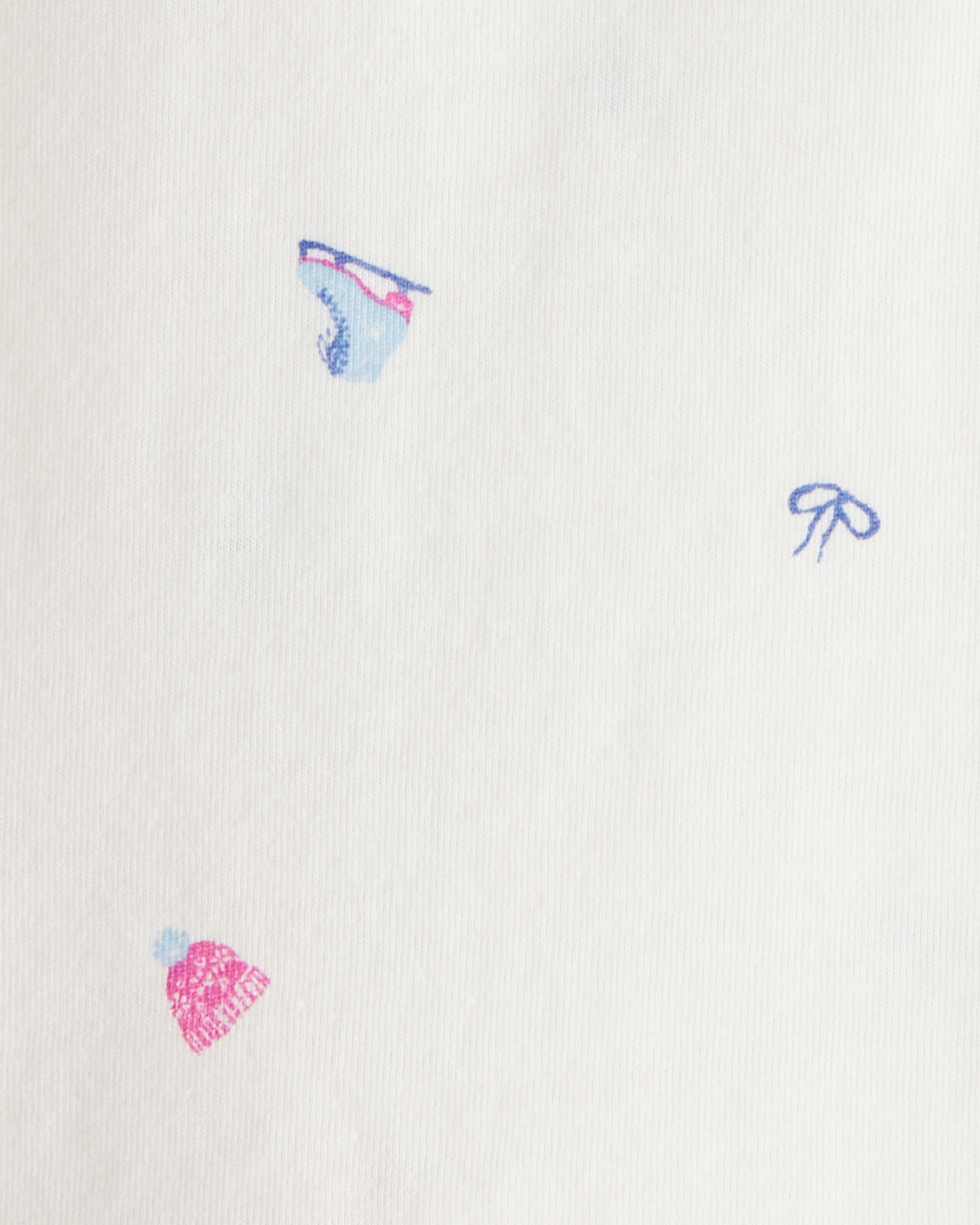 Baby Girl Winter Print Long-Sleeve Top - White