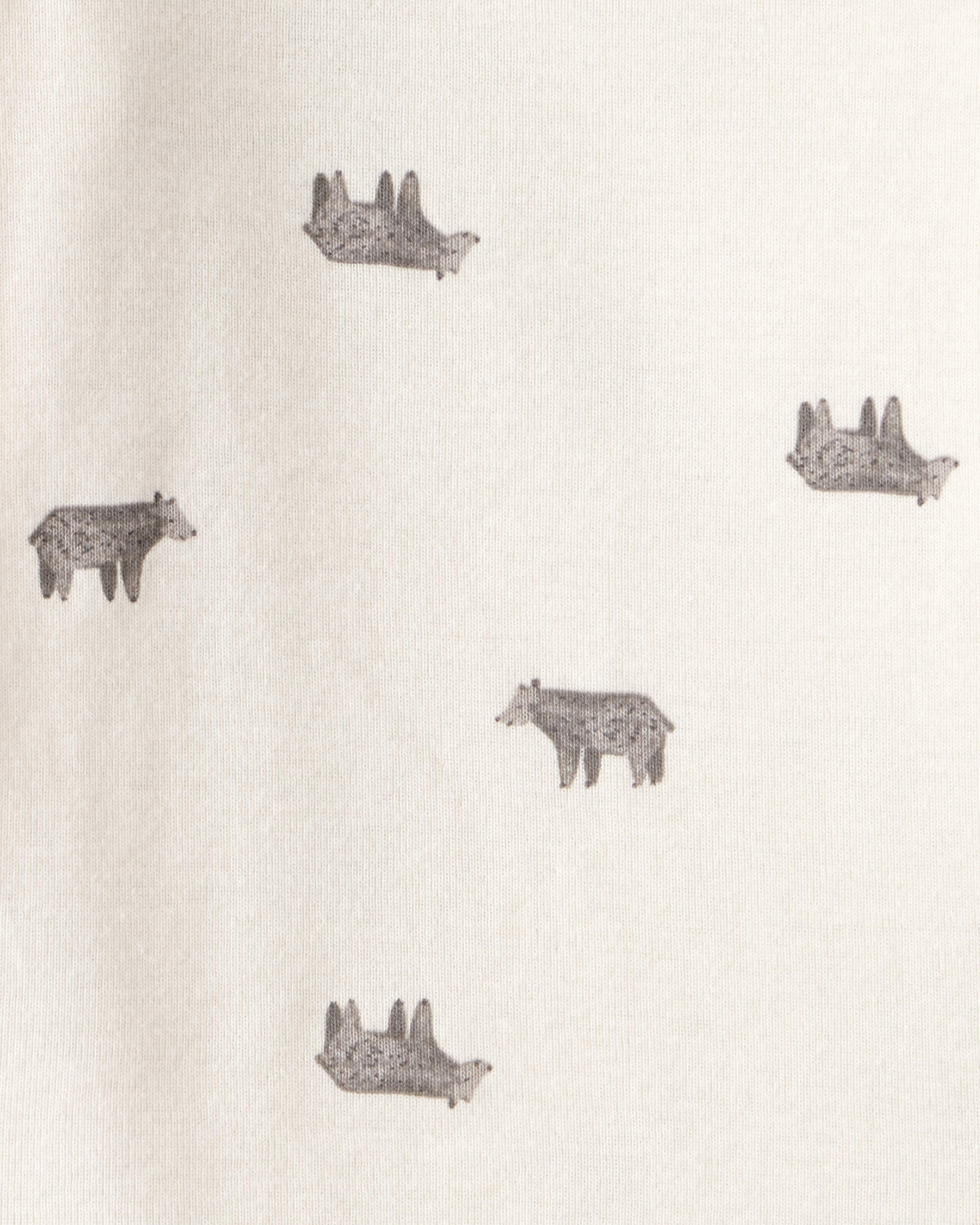 Baby Boy 3-Piece Bear Print Sleeveless Jacket, Bodysuit & Pant Set - Tan/Ivory