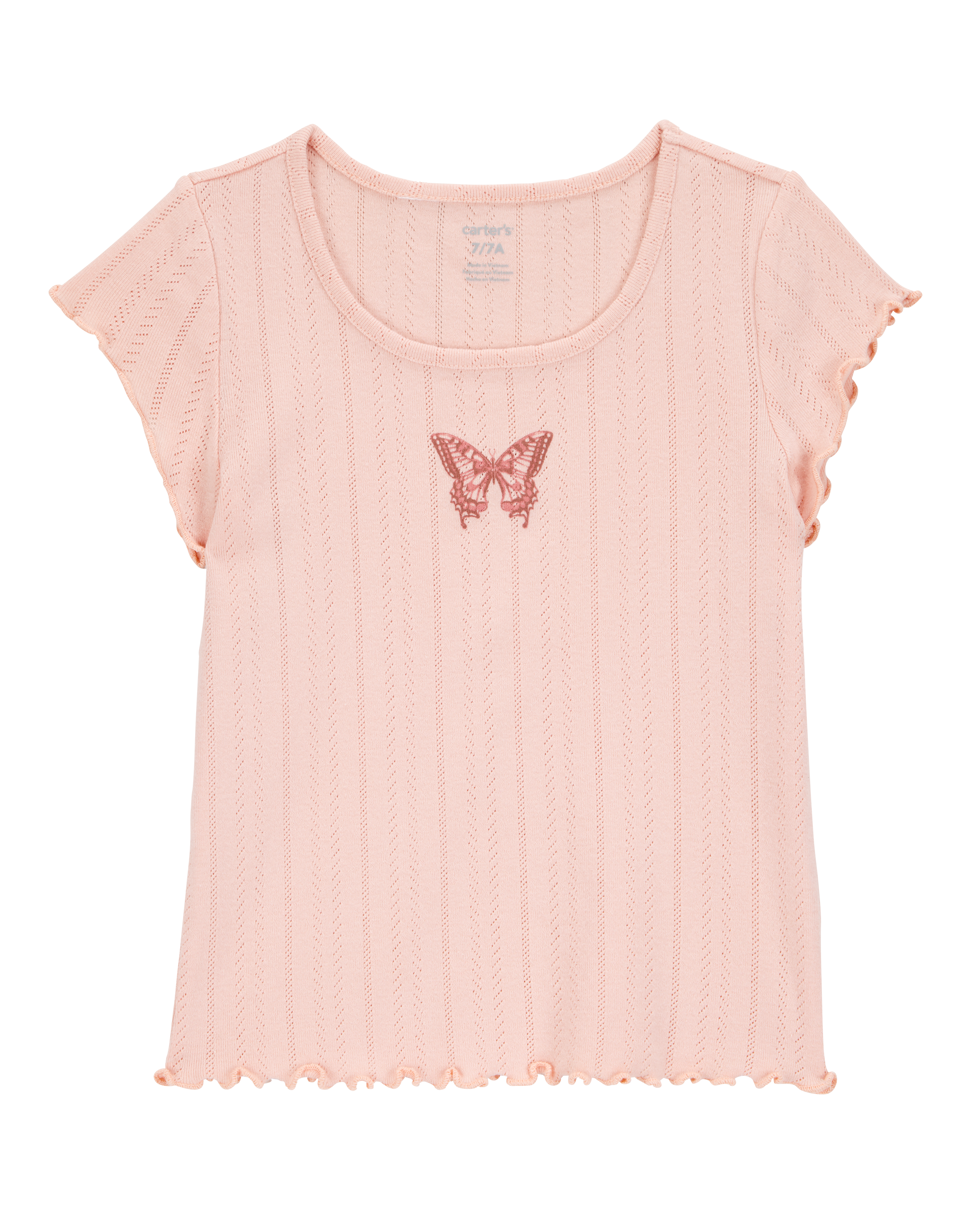 Kid Butterfly Pointelle Baby Tee