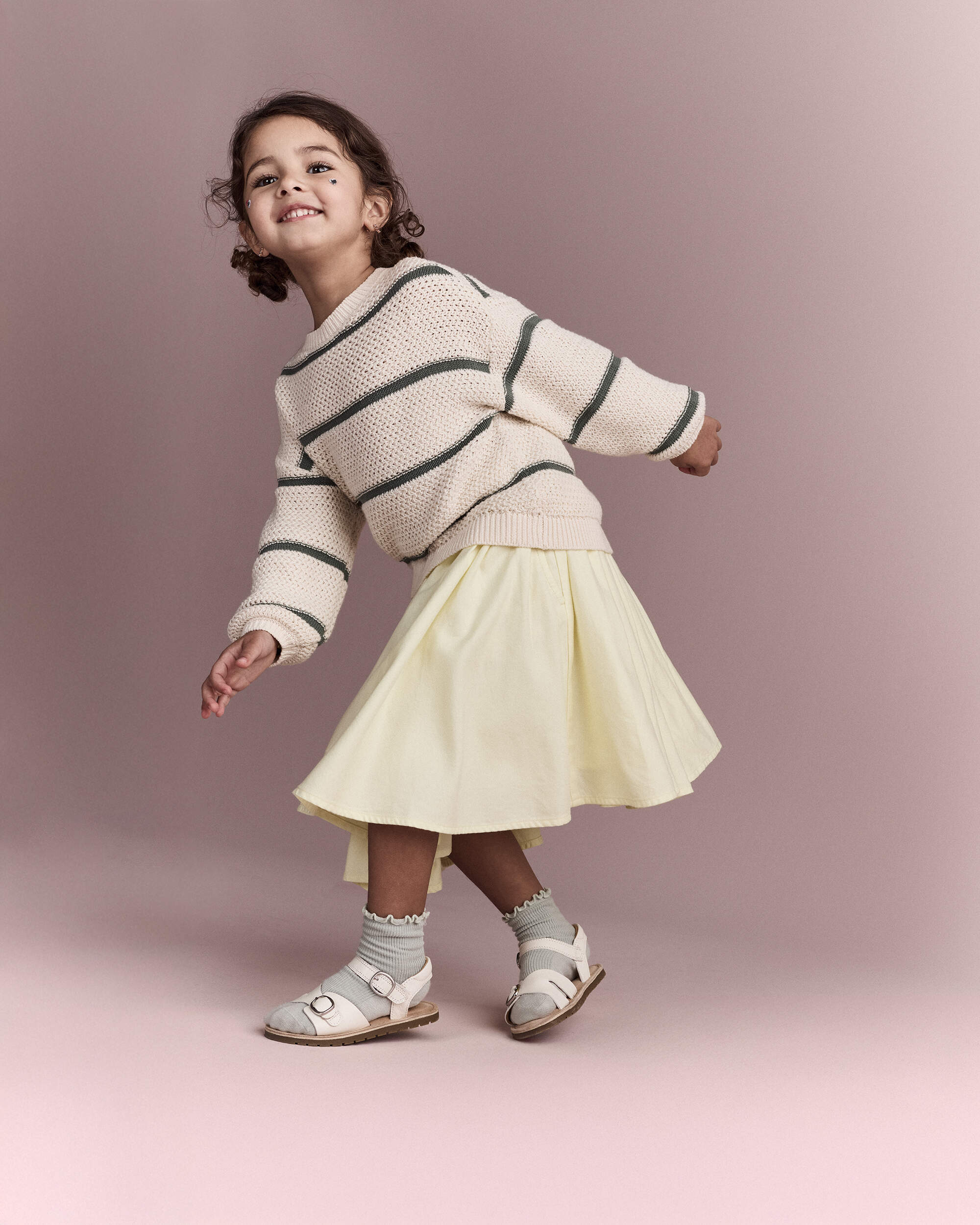 Toddler Girl Avenue Twirl™ Midi Skirt - Yellow