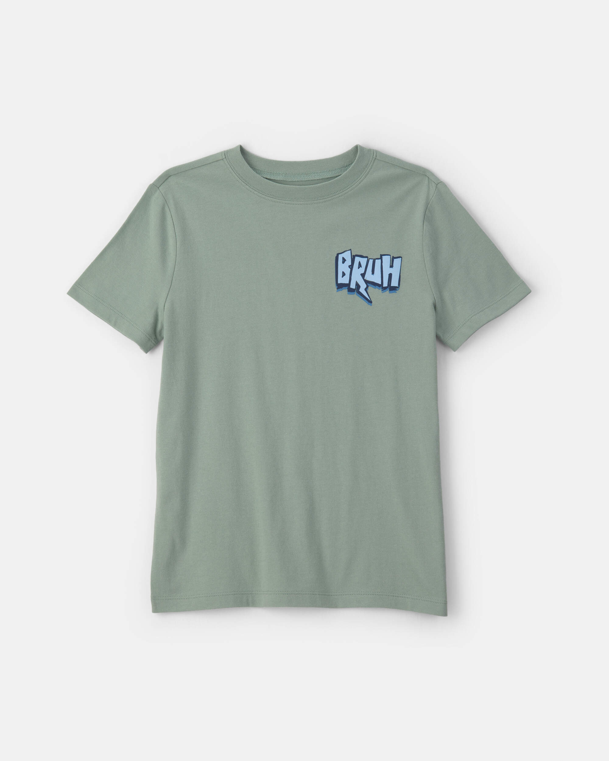 Boys 'Bruh' Graphic Tee - Green