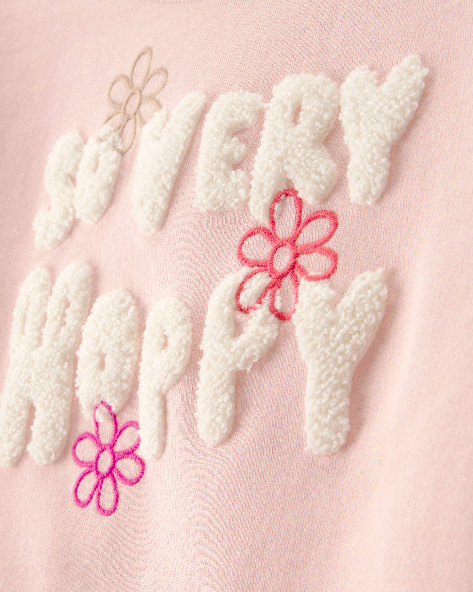 Girls 2-Piece Bunny French Terry Pullover & Skort Set - Pink