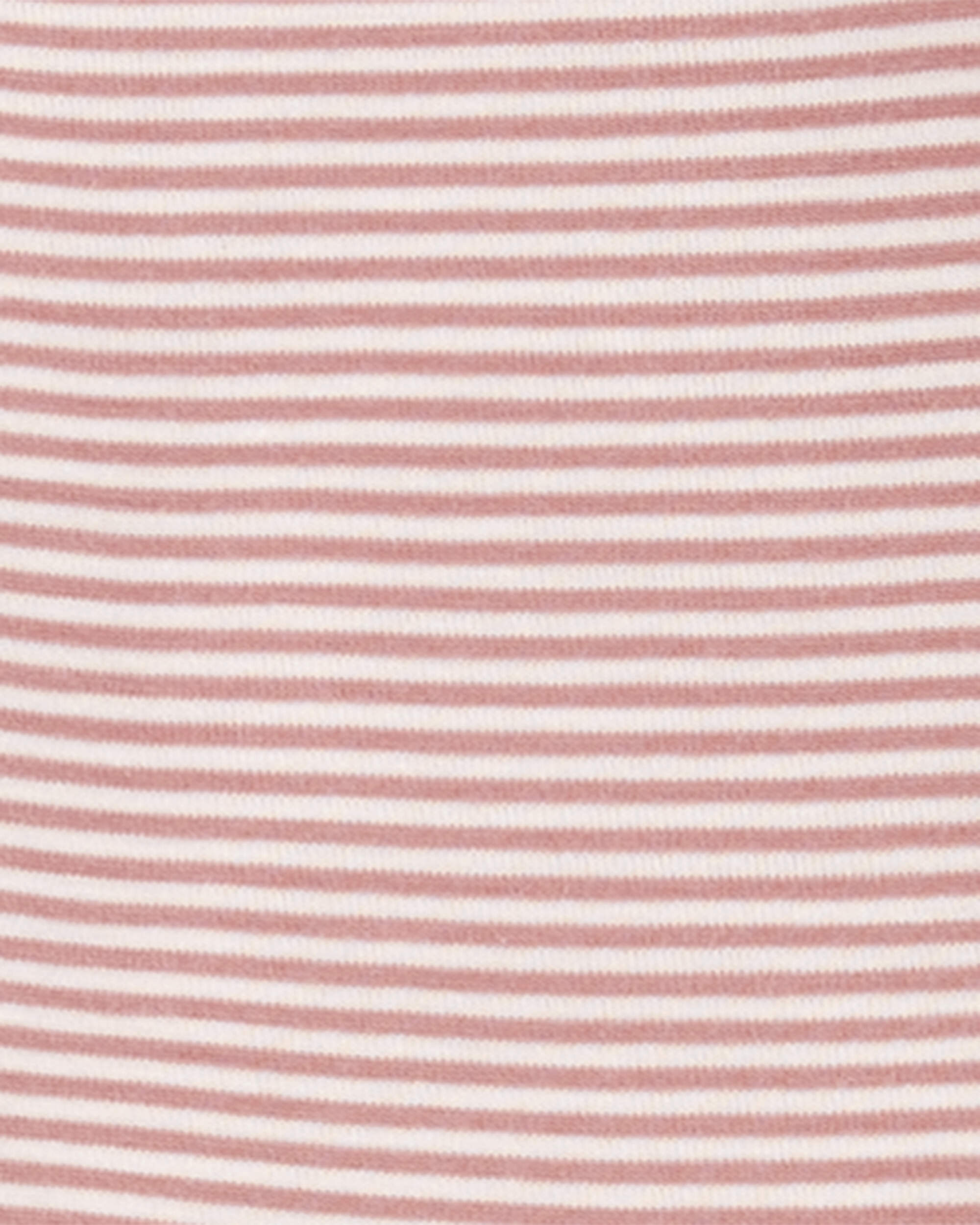 Toddler Girl 1-Piece Striped PurelySoft Footie Pyjamas