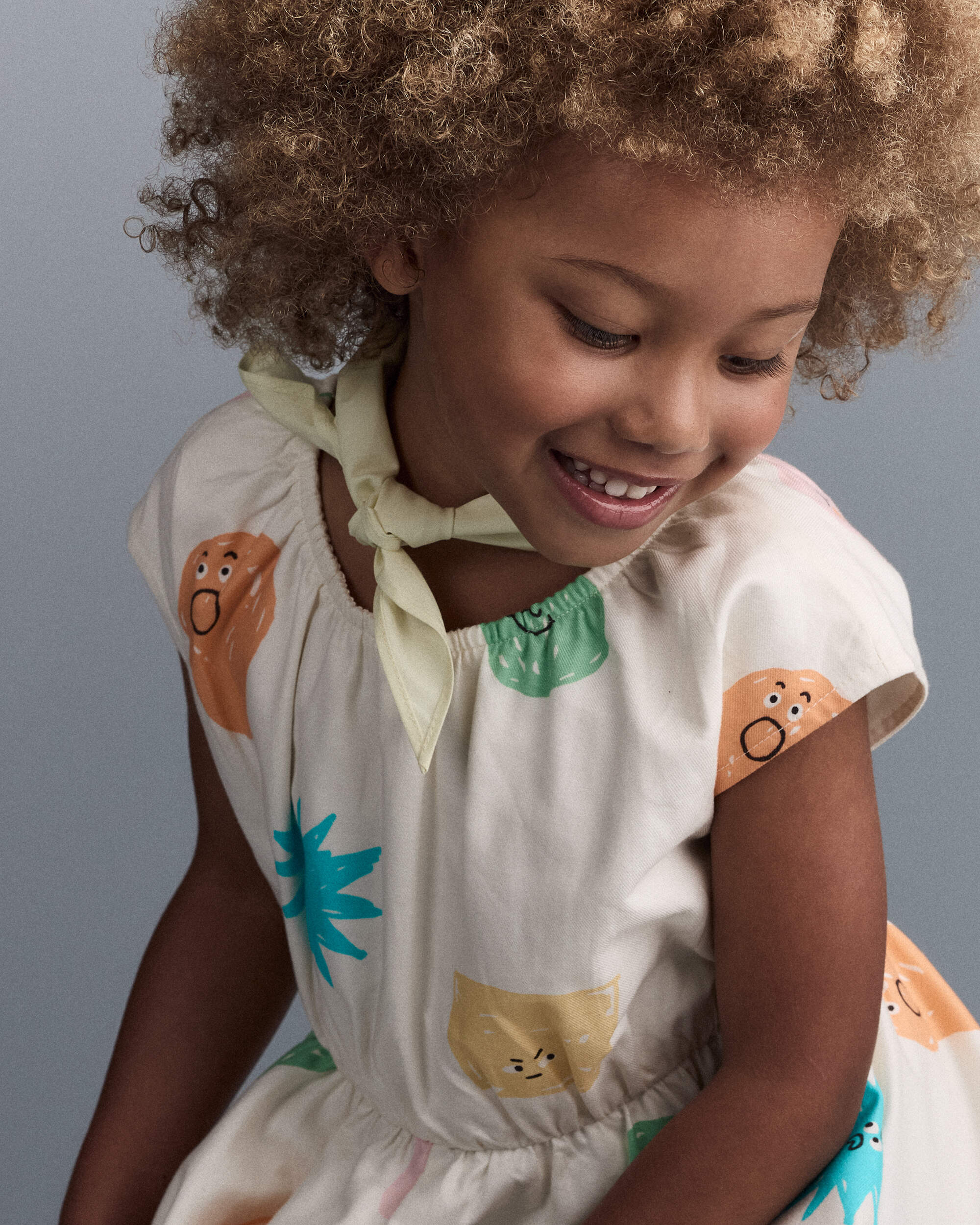 Toddler Girl Avenue Twirl™ Dress Character Print - Cream