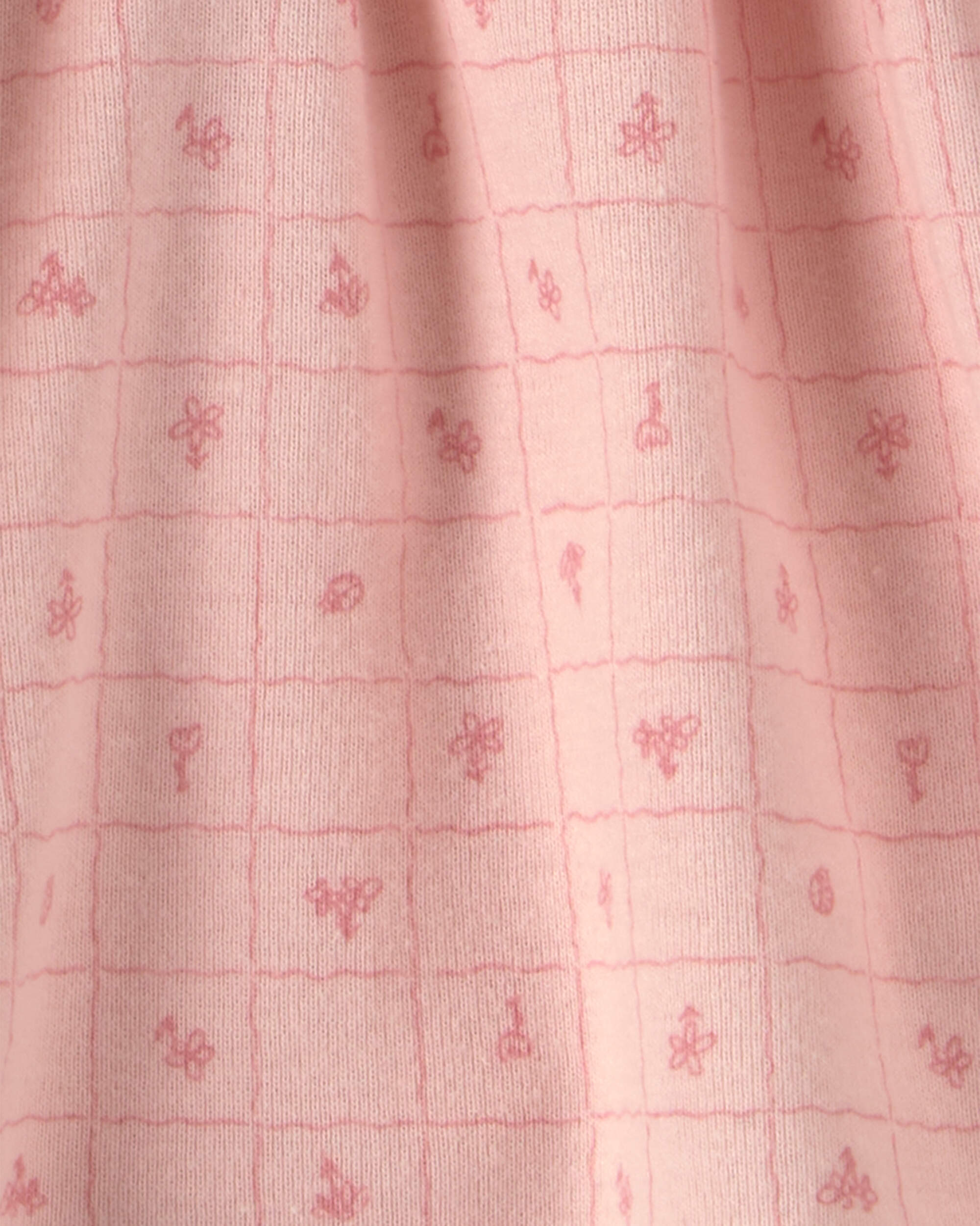 Baby Girl 2-Piece Floral Cardigan Dress Set - Pink