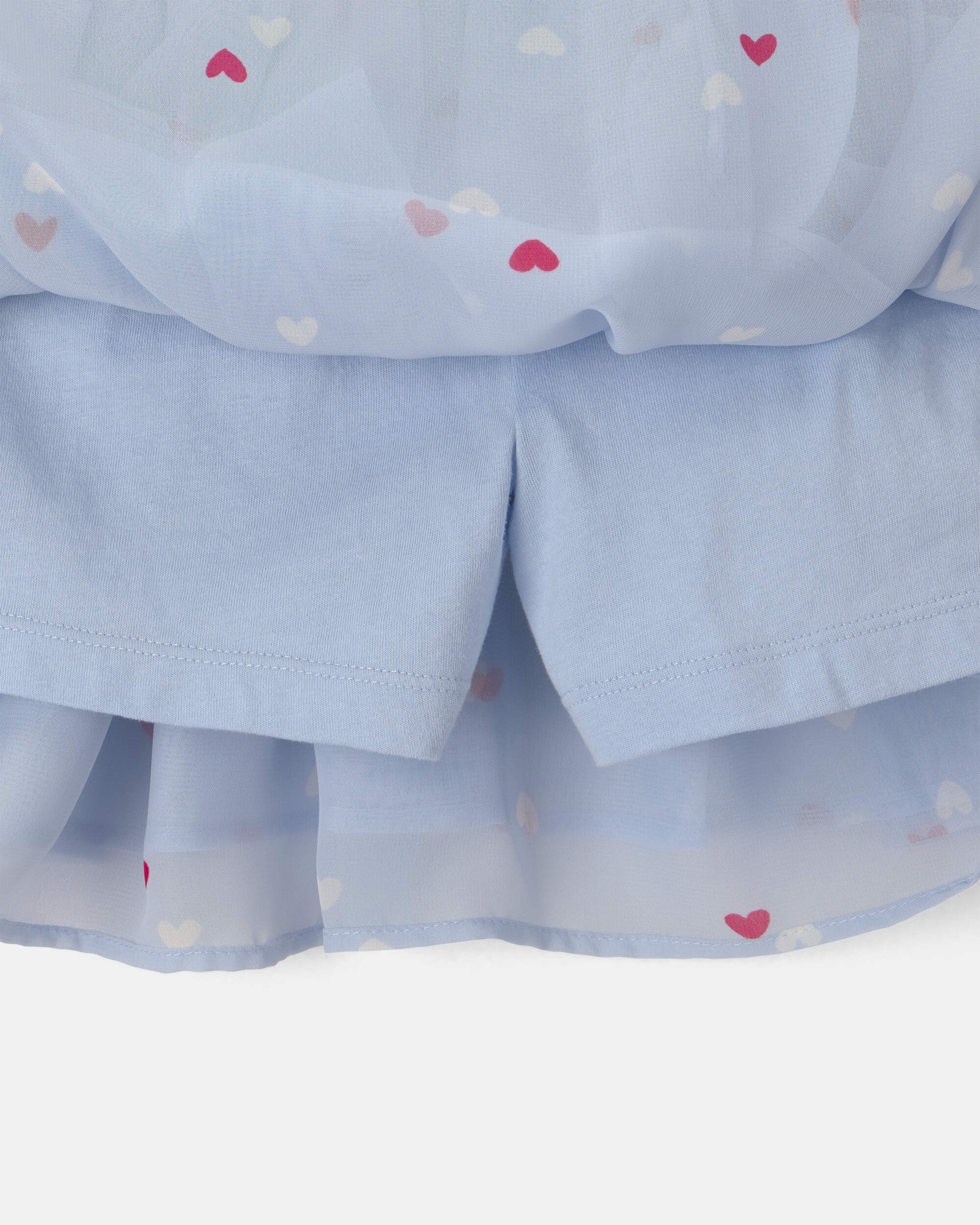 Girls Heart Valentine's Day Skort - Blue