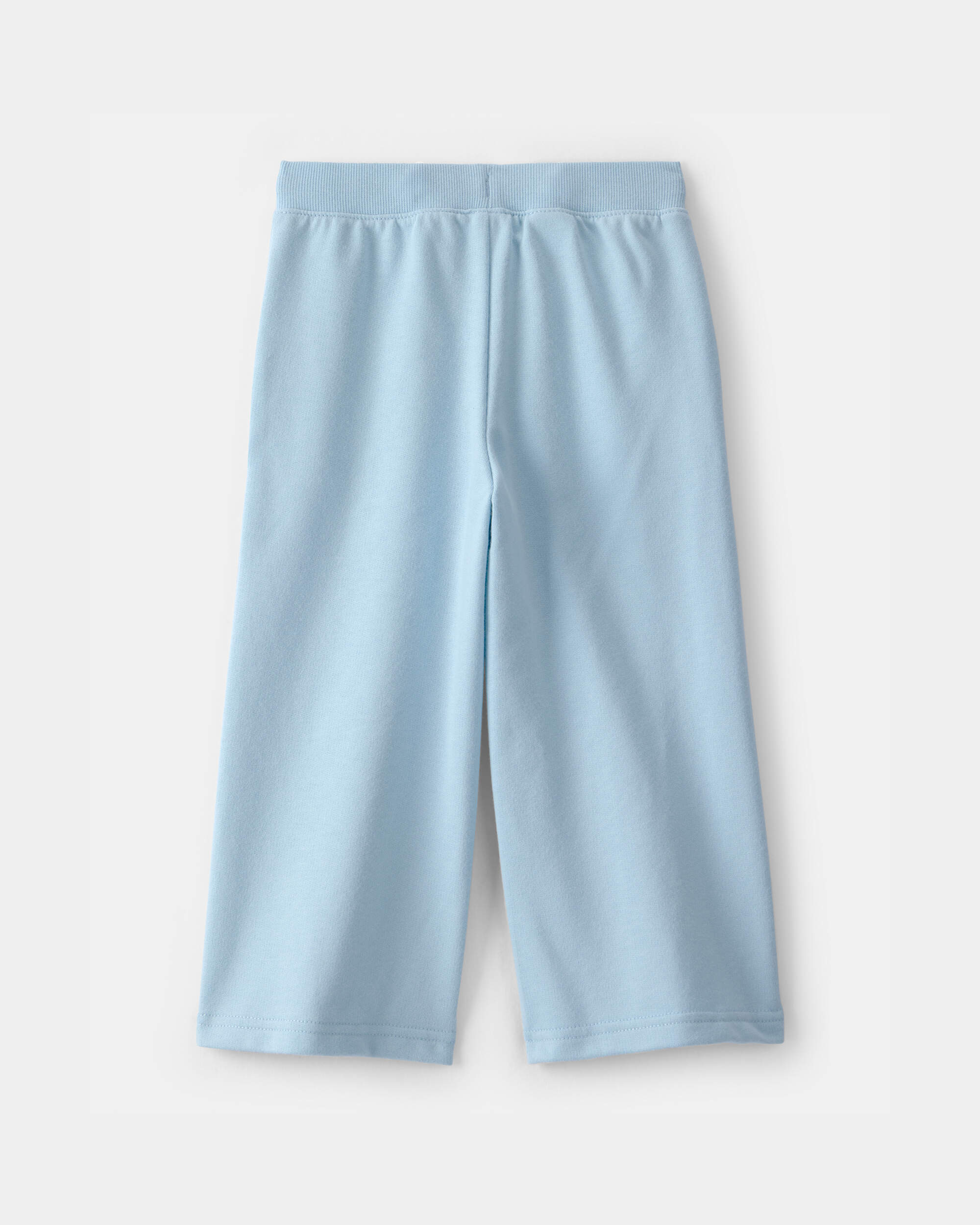 Toddler Girl French Terry Wide-Leg Pants - Blue