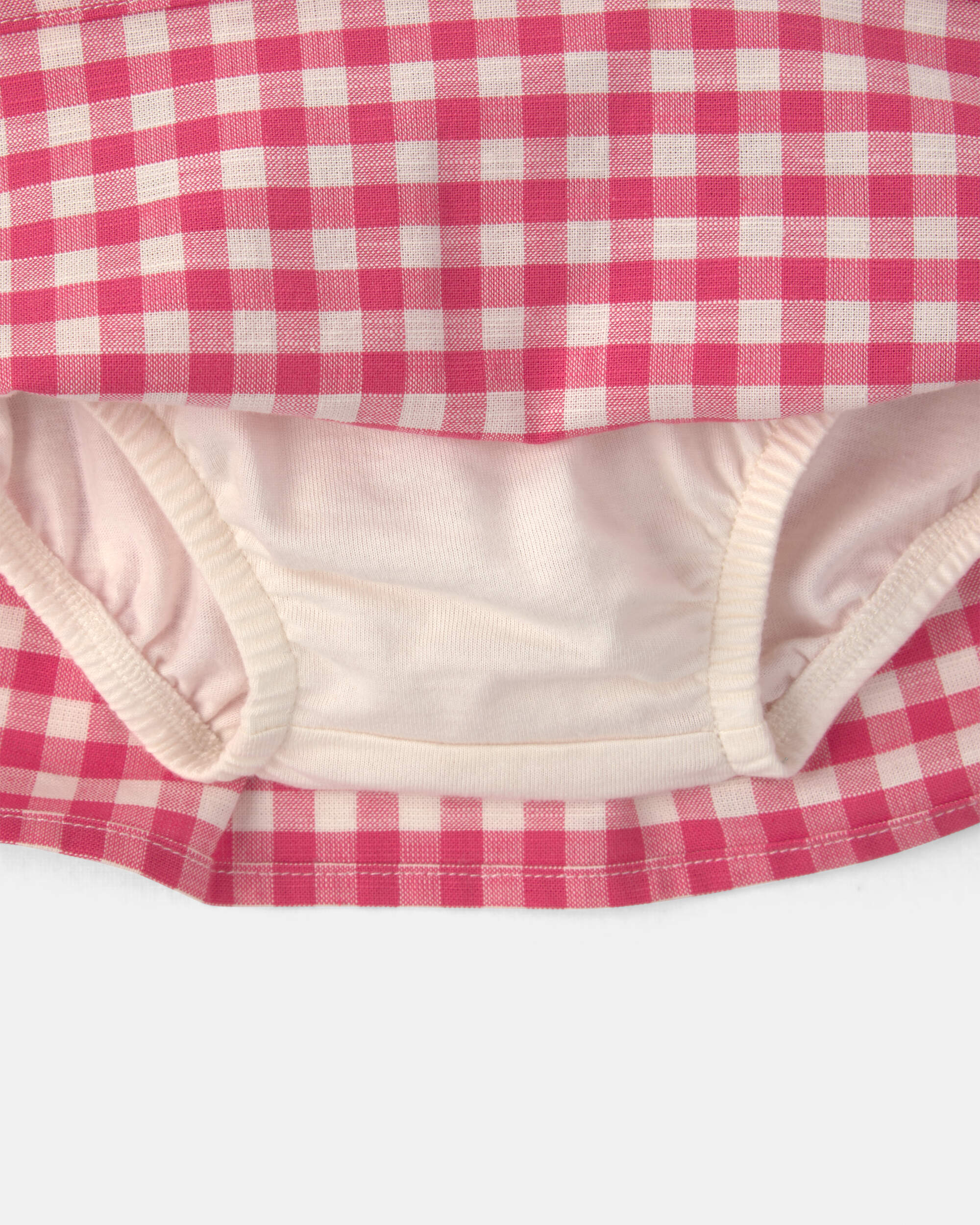 Baby Girl Gingham Pocket Skort – Red