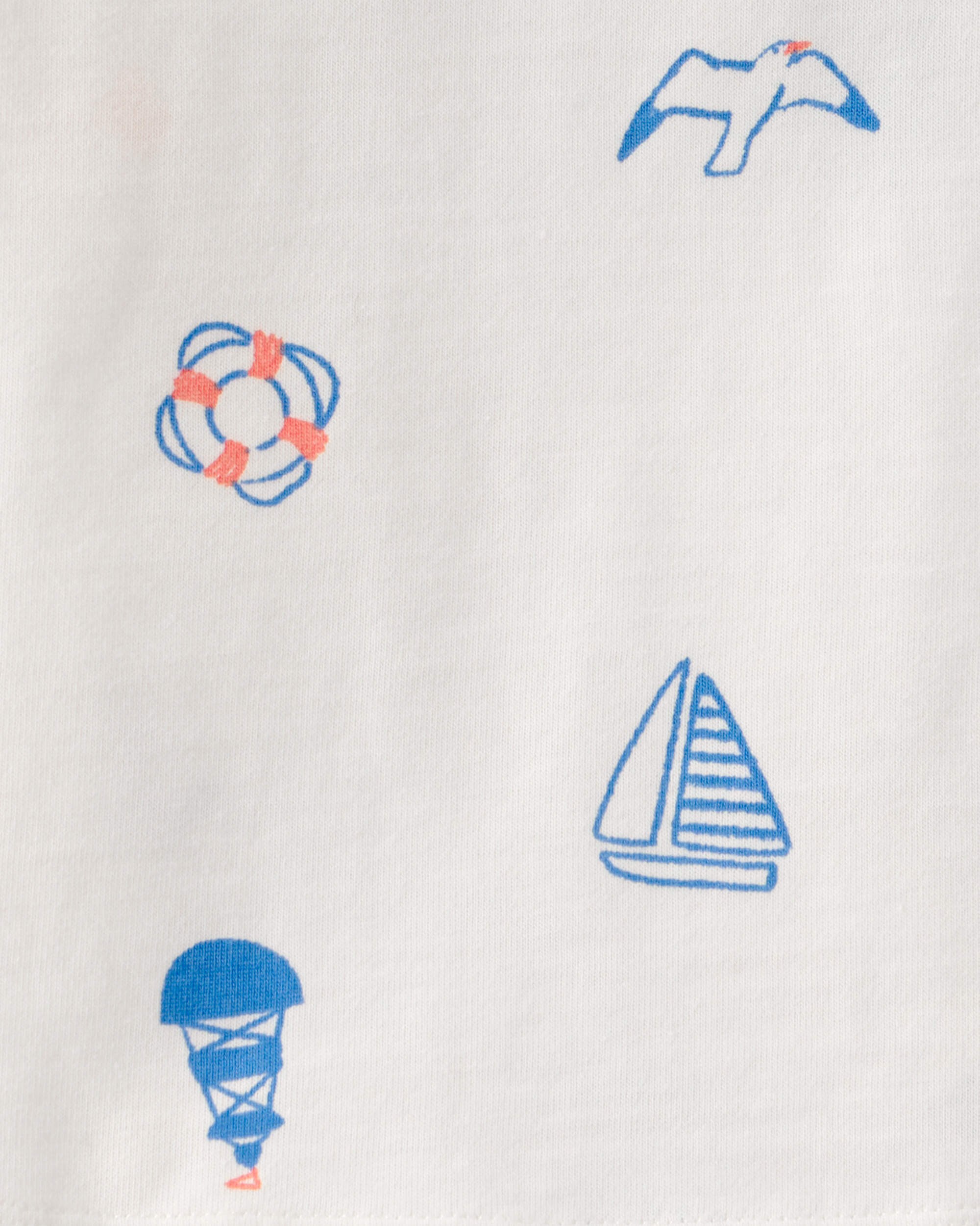 Toddler Boy Nautical Pocket Tee - White
