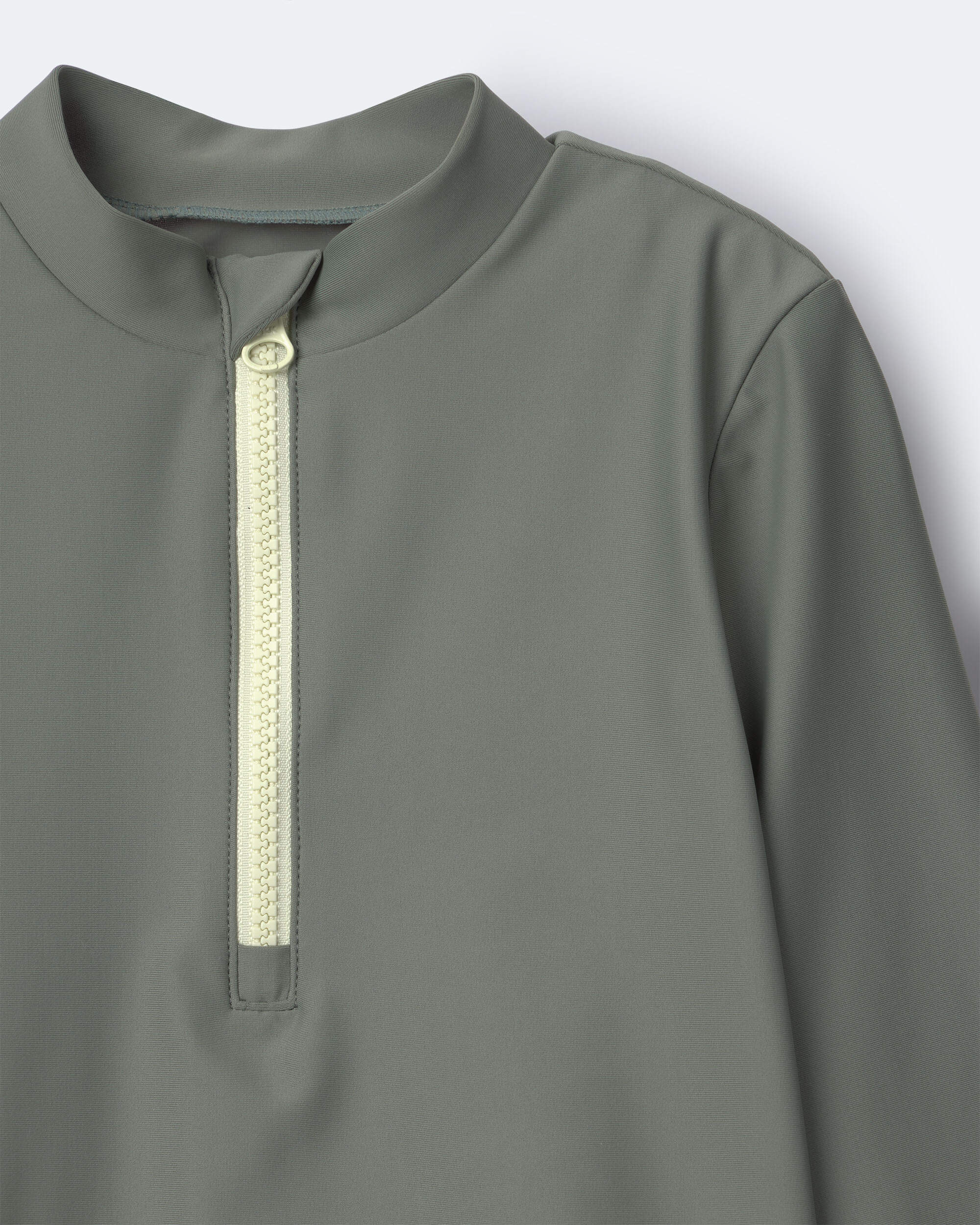 Toddler Half-Zip Long-Sleeve Rashguard - Sage